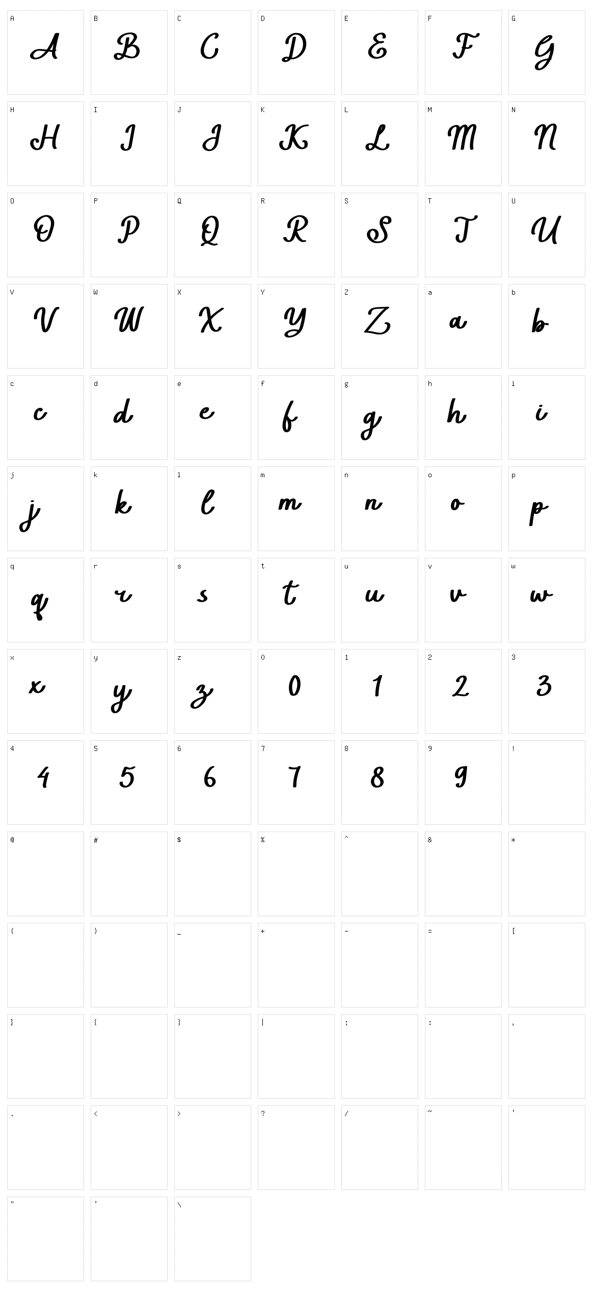 Sunday In Adelaide Character Set