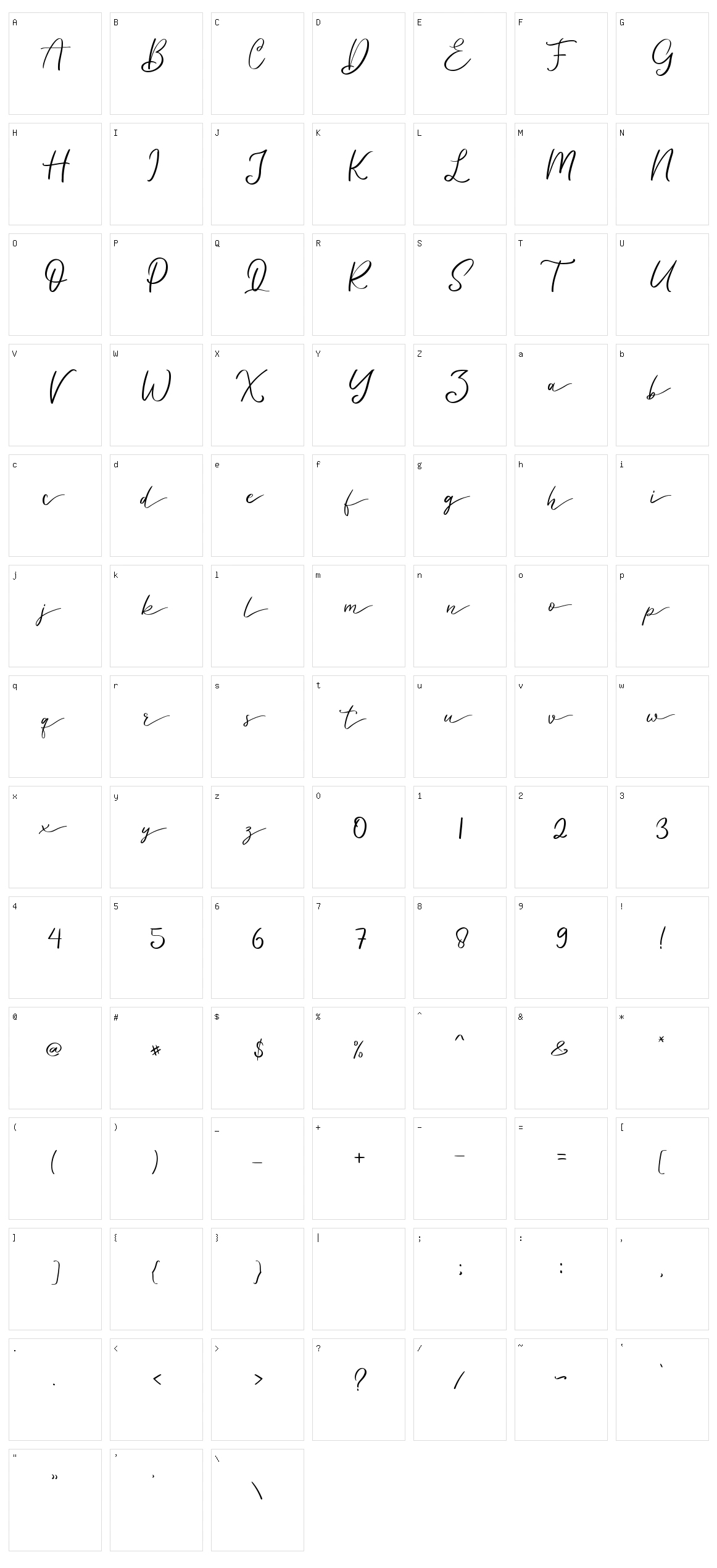 Sunday Monday Character Set