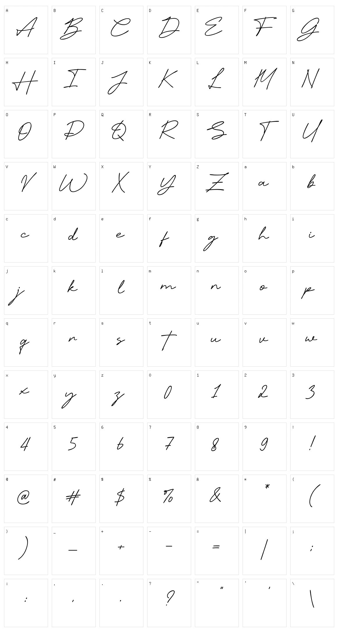 Sunday Wind Character Set