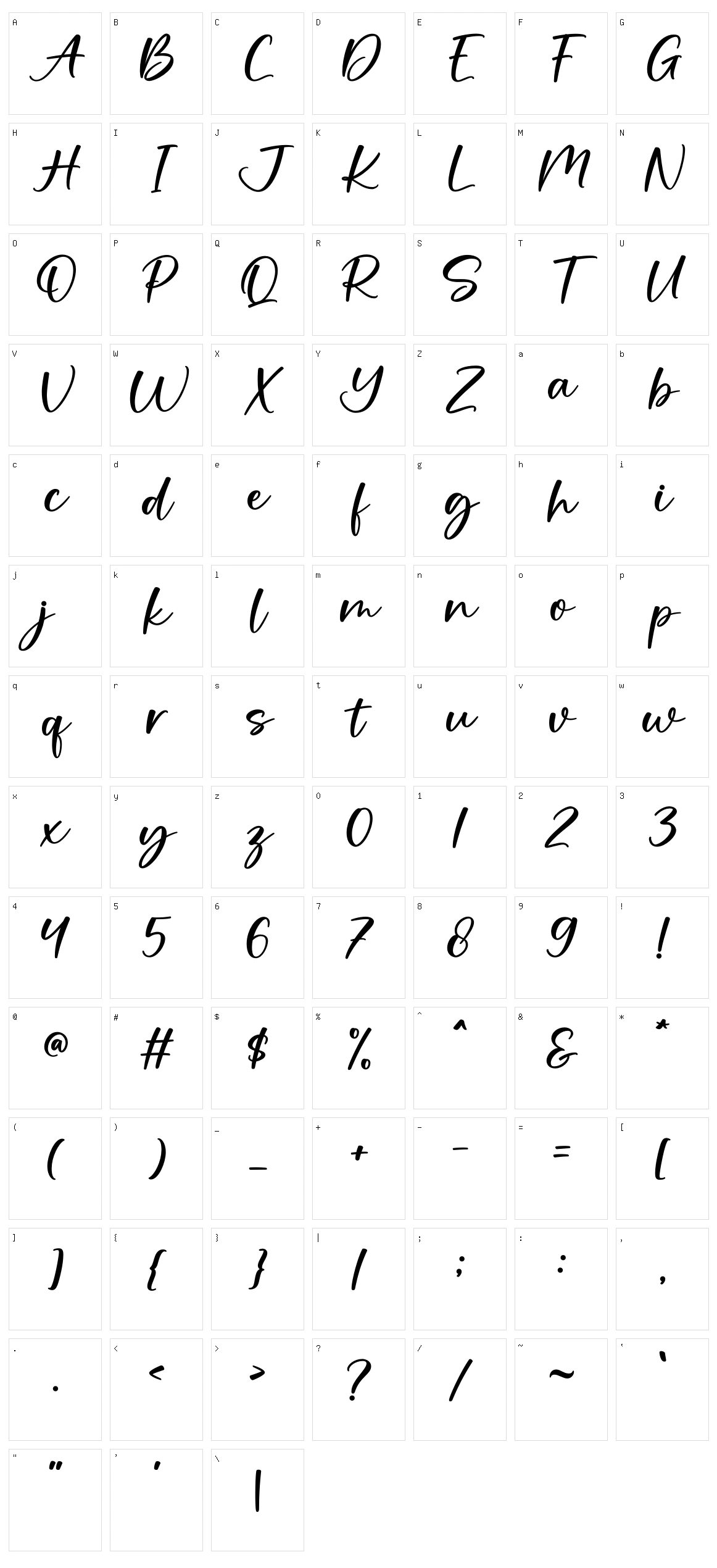 Sunlight Character Set