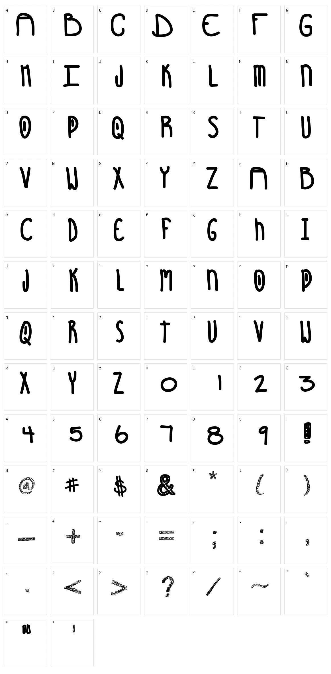 Sunshines Coming Character Set