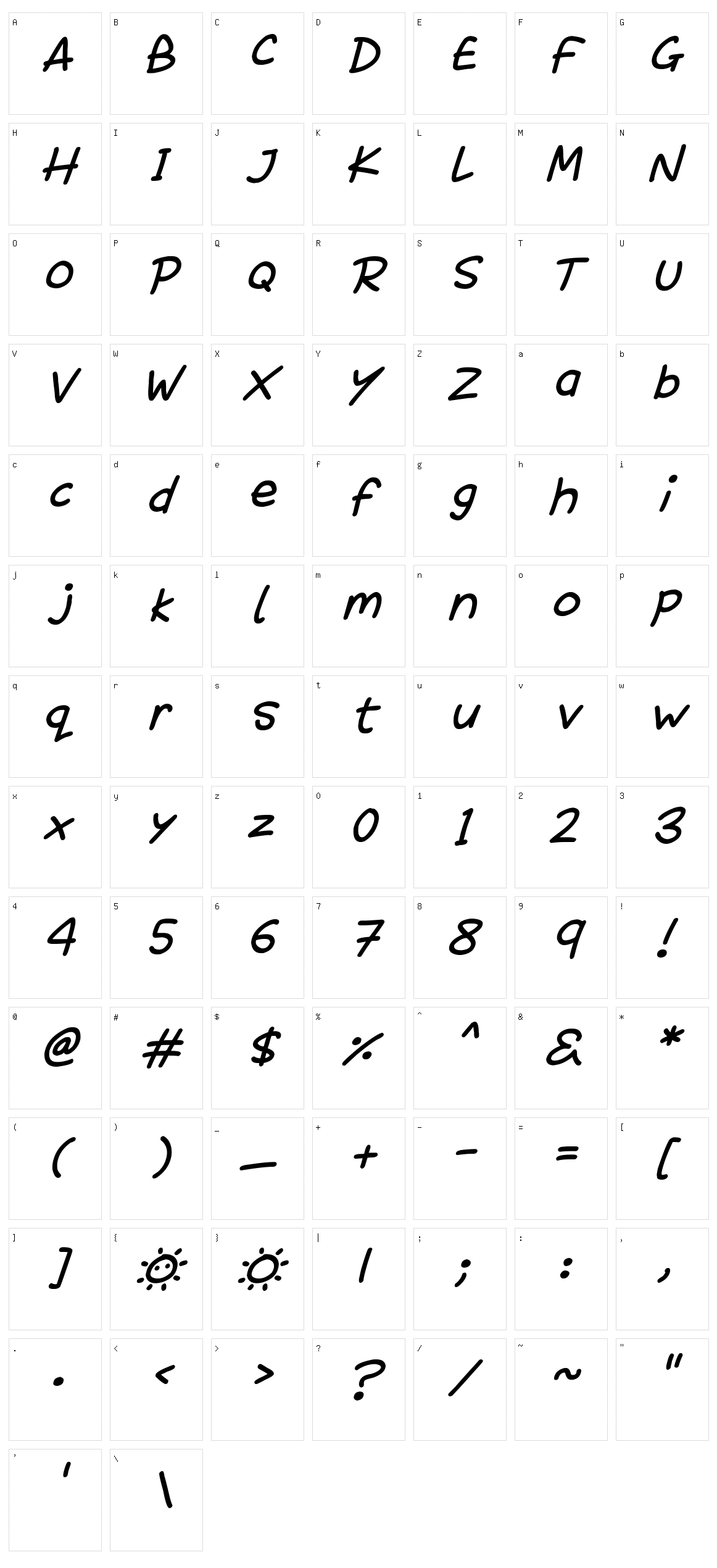 Sunshiny Character Set