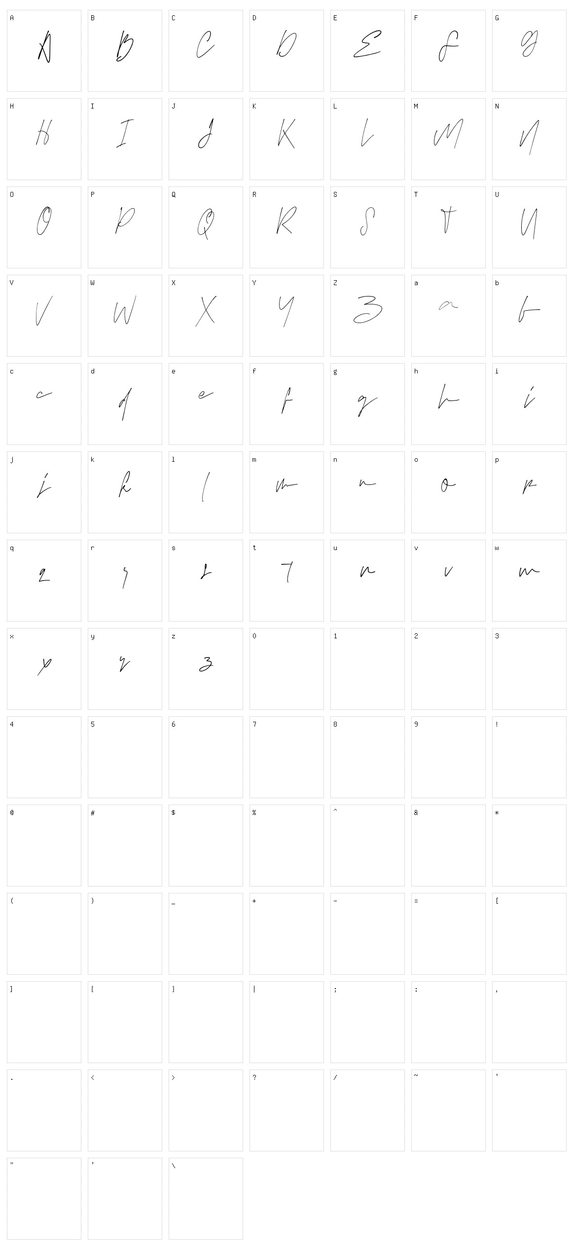 Susan Brooks Character Set