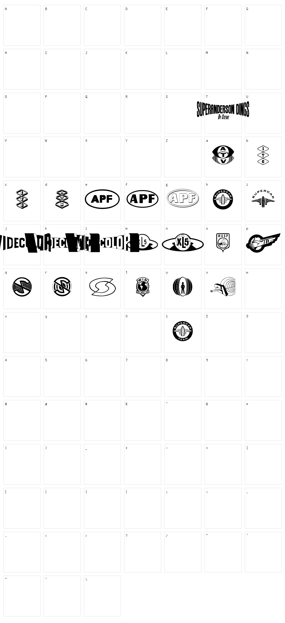 Anderson Dings 1 Character Set