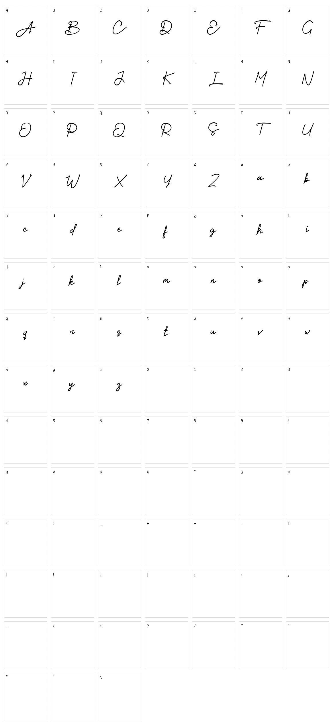 Sweet Carissa Character Set