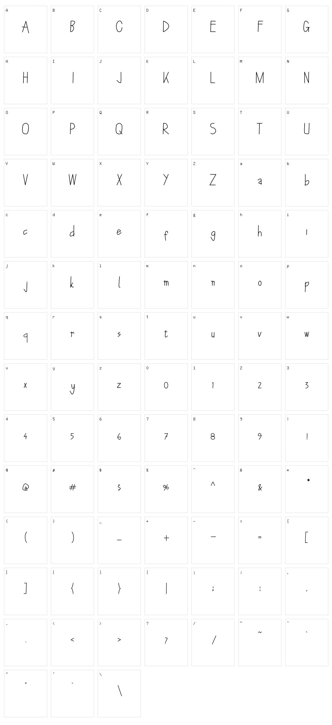 Sweet Corn Character Set