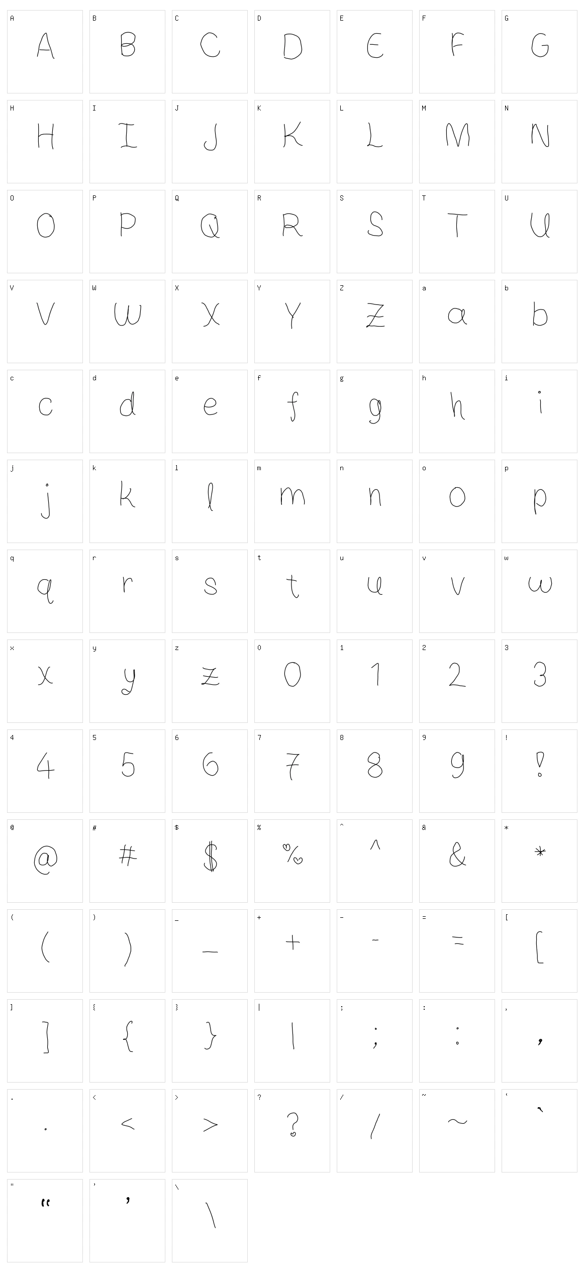 Sweet Life Character Set