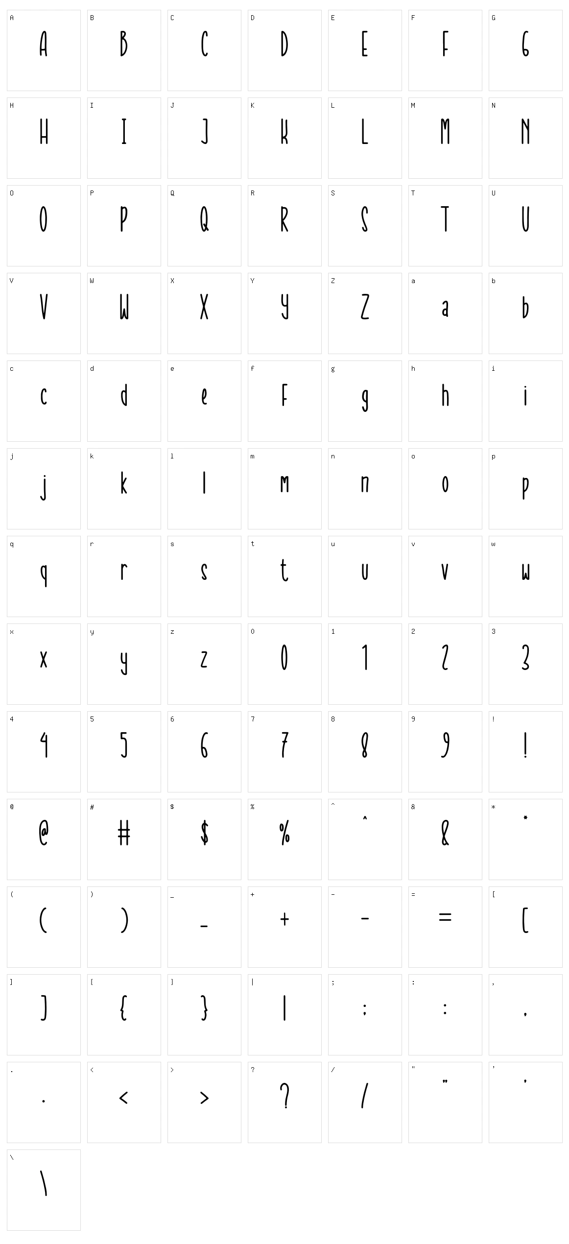 Sweet Orange Character Set