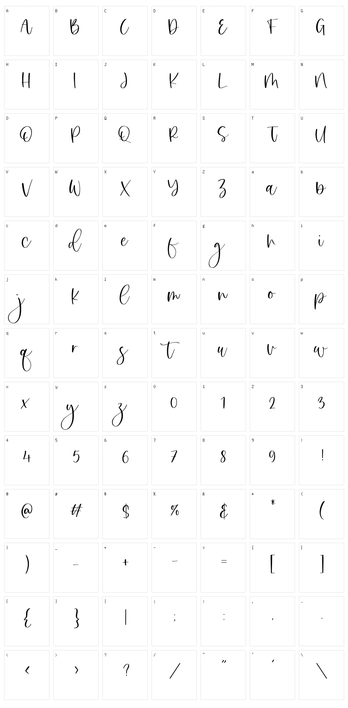 Sweet Sophie Character Set