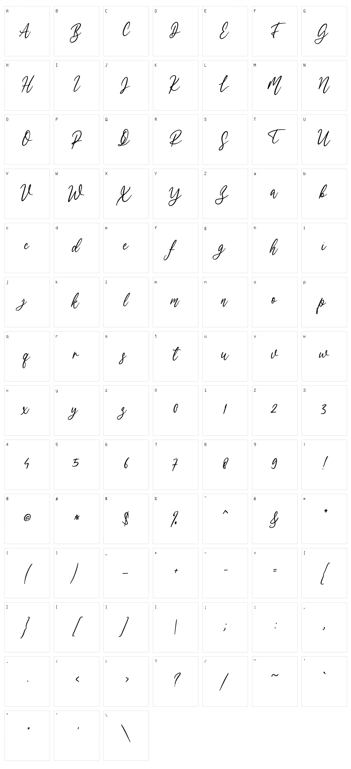 Sweetfrance Character Set