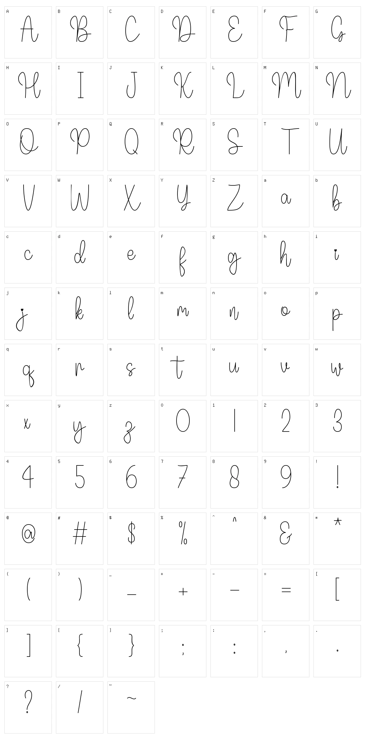 Tabinda Character Set