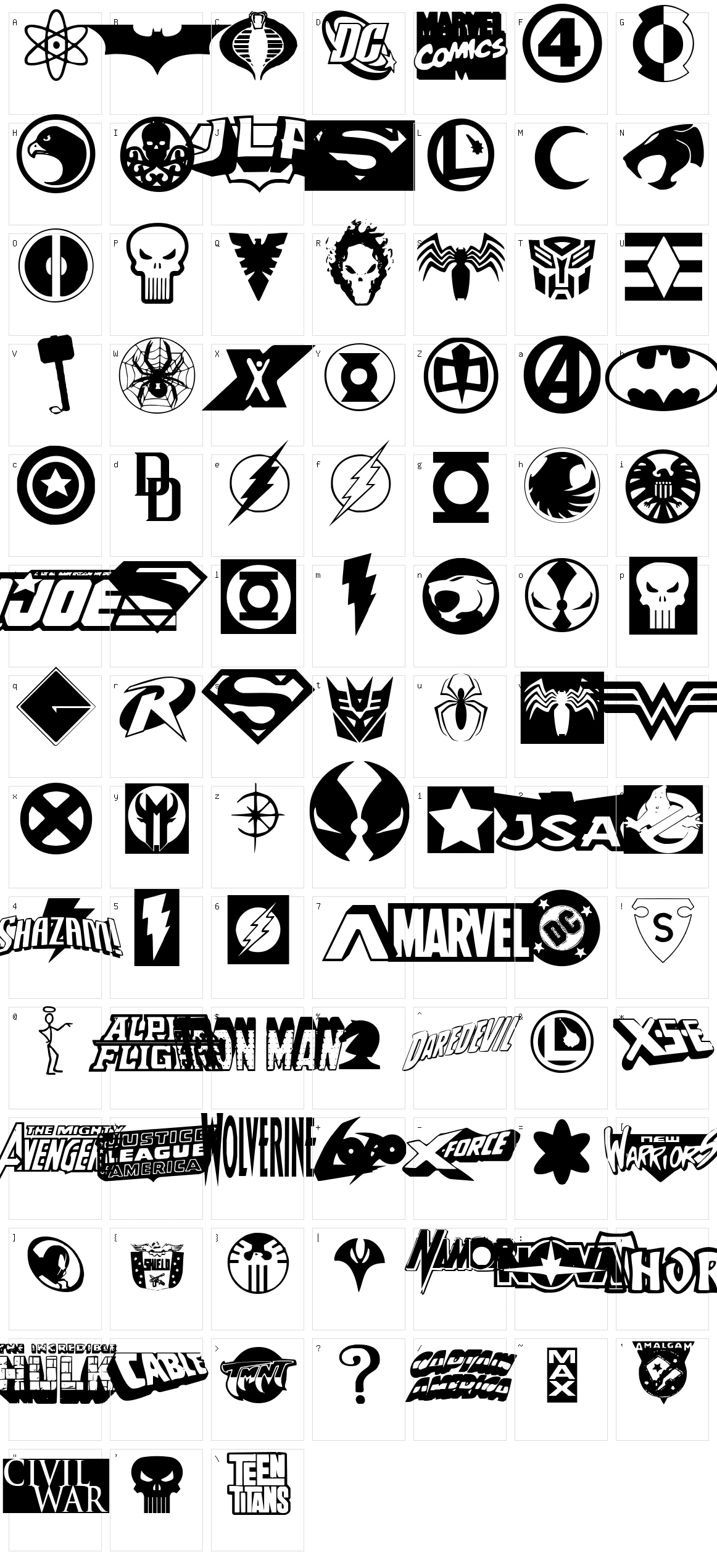 Hall of Heroes Character Set