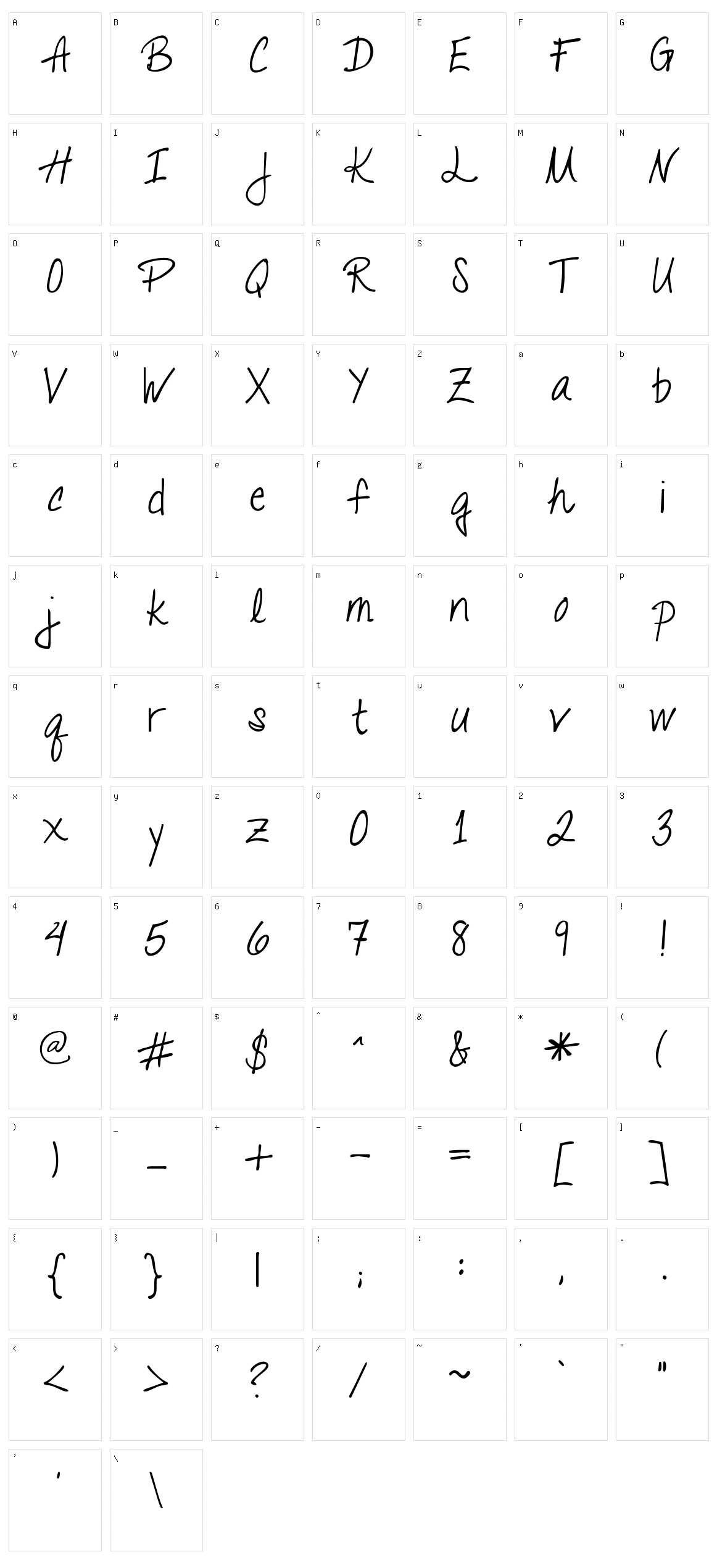 Talking to the Moon Character Set