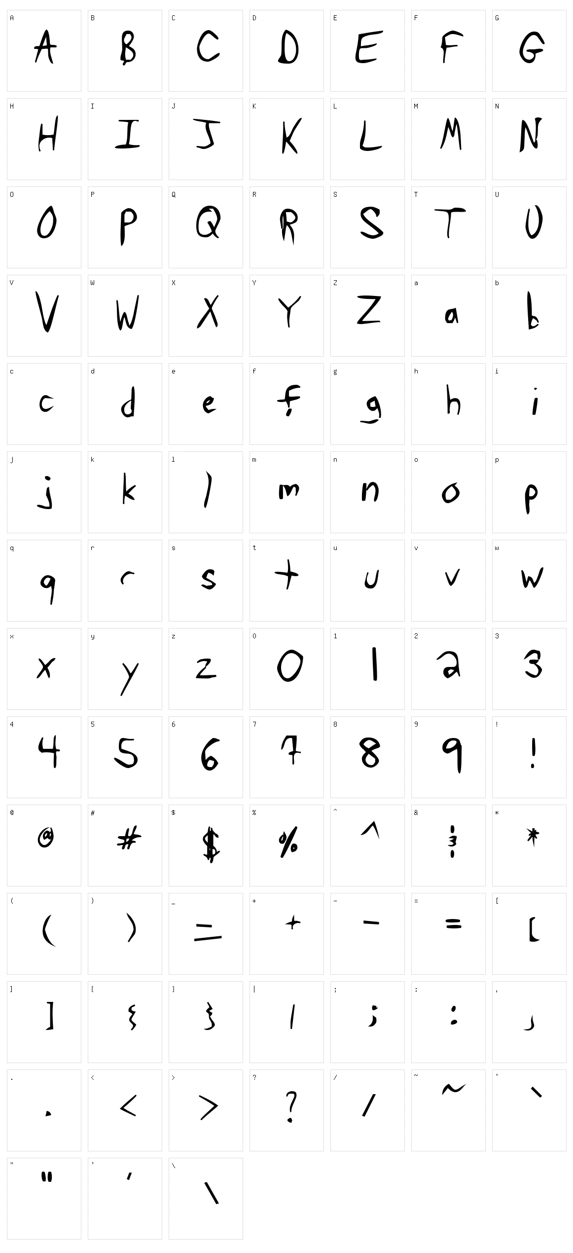 Tawattype Bloch Character Set