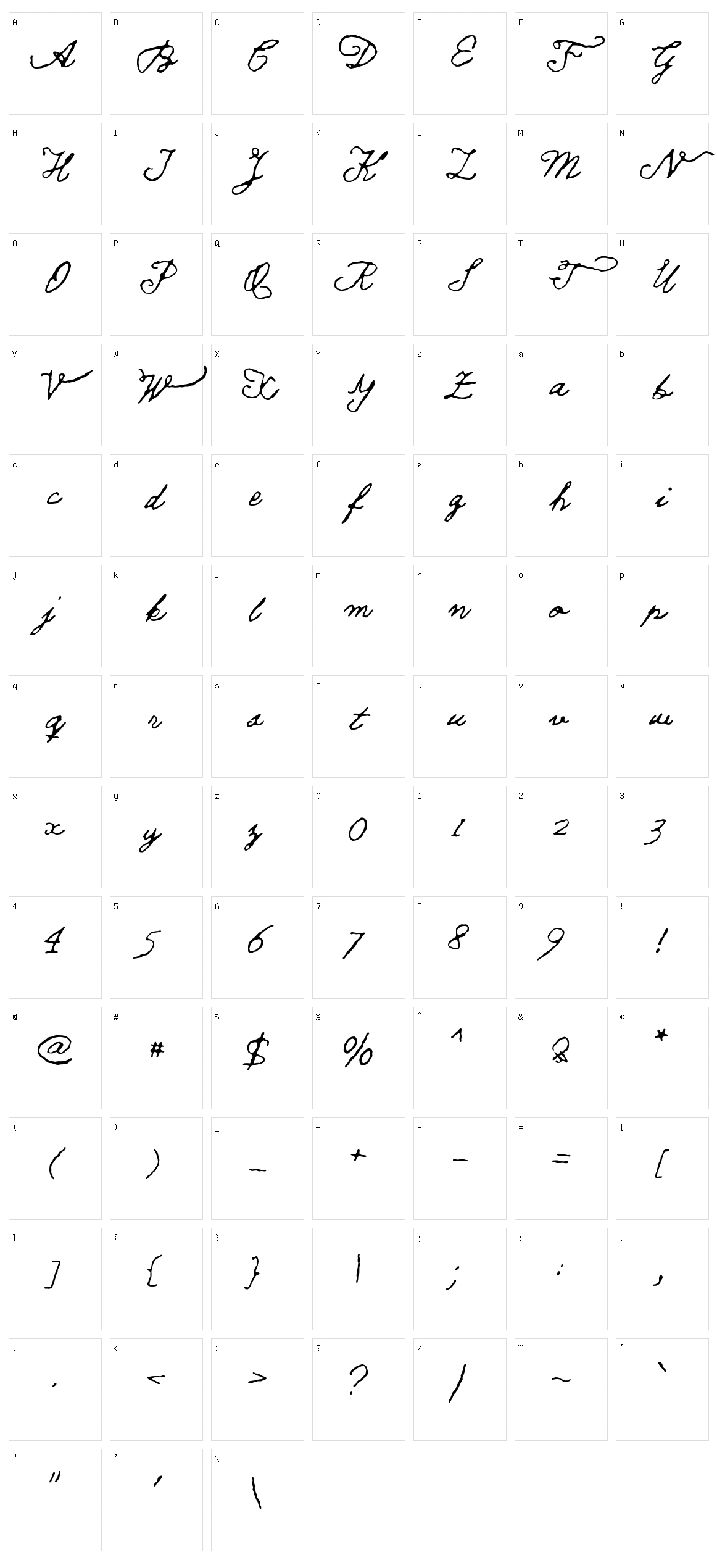 Tell us, Pangaia Character Set