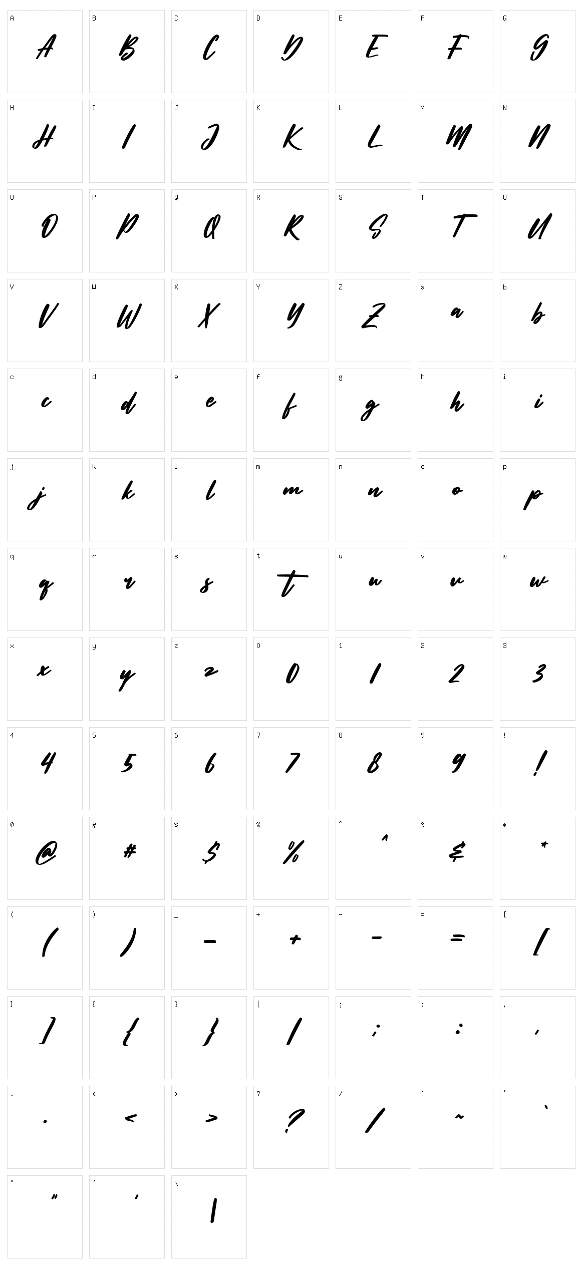 Tenstars Character Set