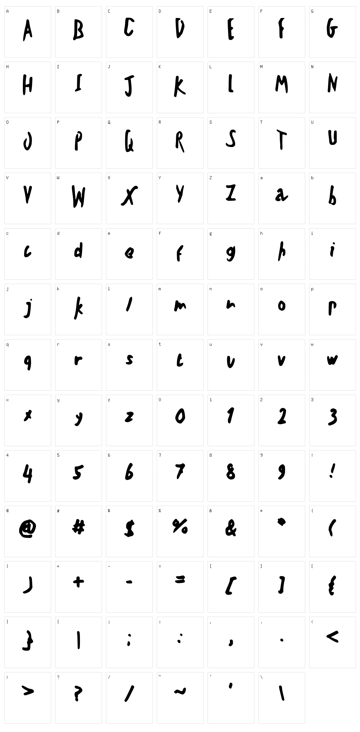 Teschke Scratch Character Set