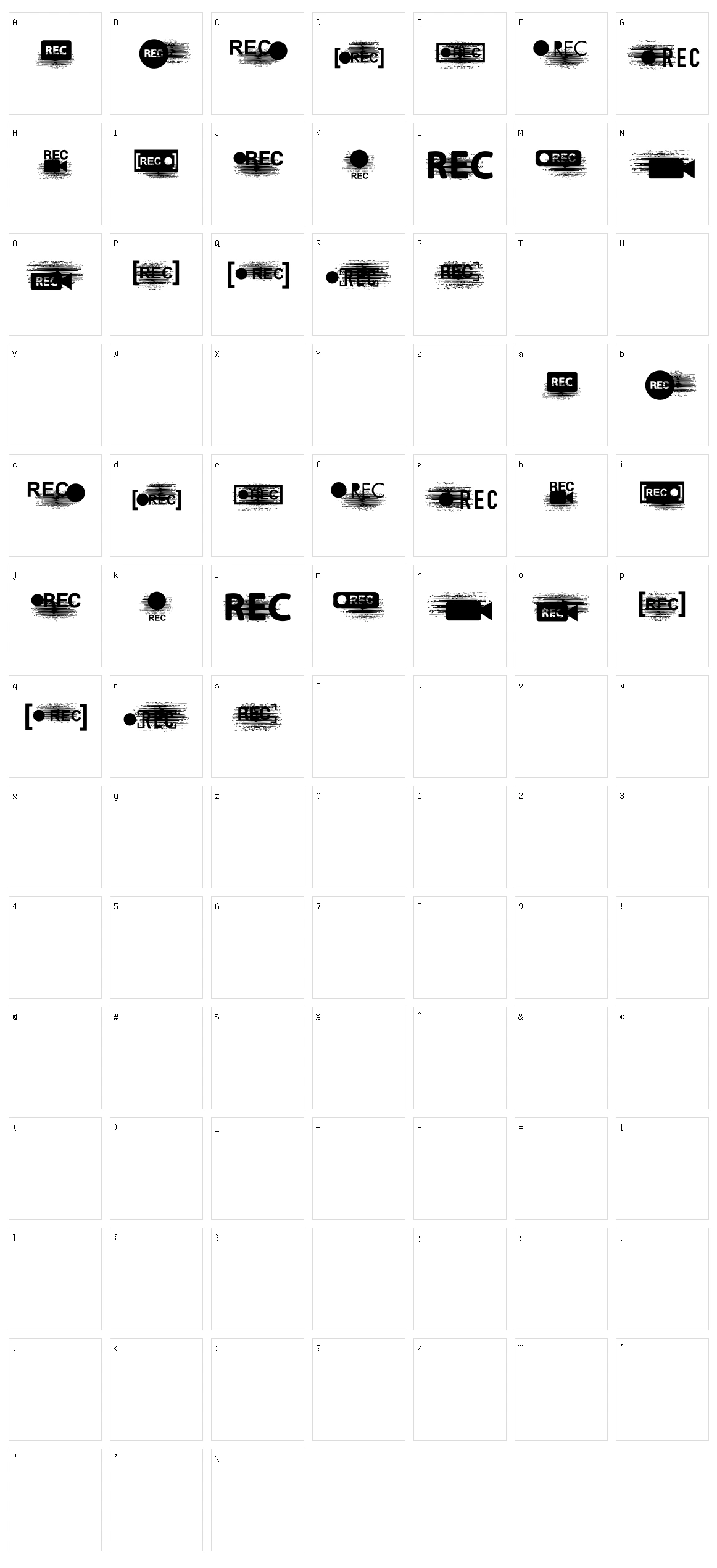 Record Character Set