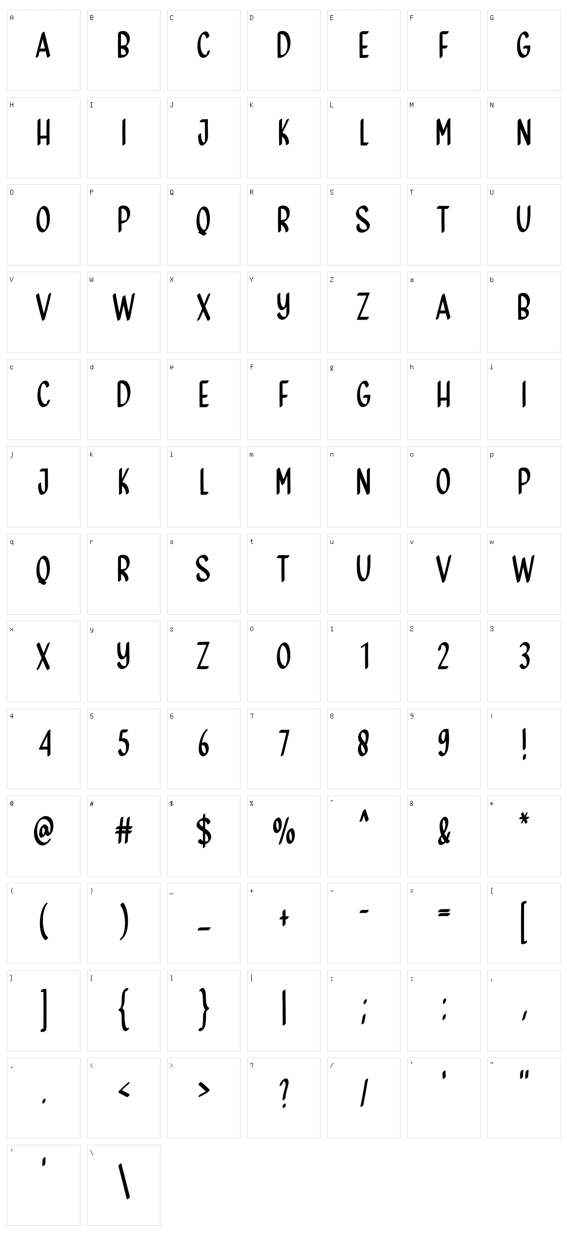 Thanks Giving Character Set