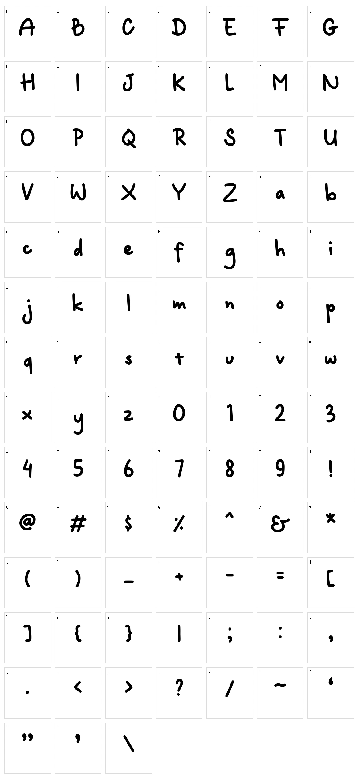 The August Character Set