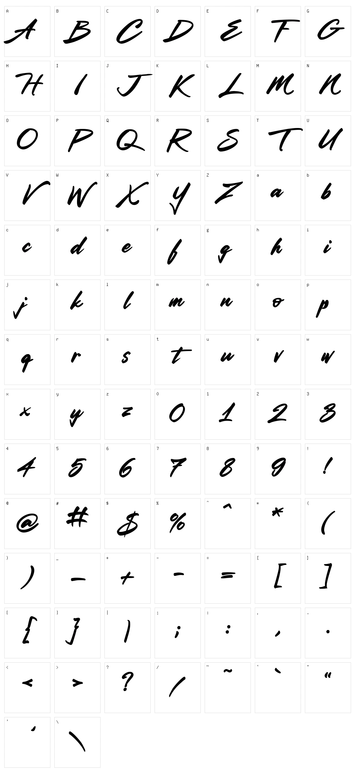 The Constellation Character Set