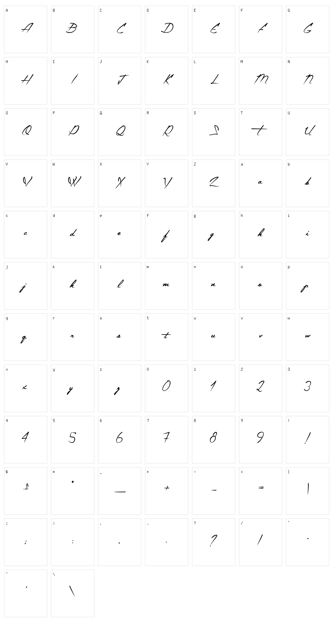 The Constellation of Heracles Character Set