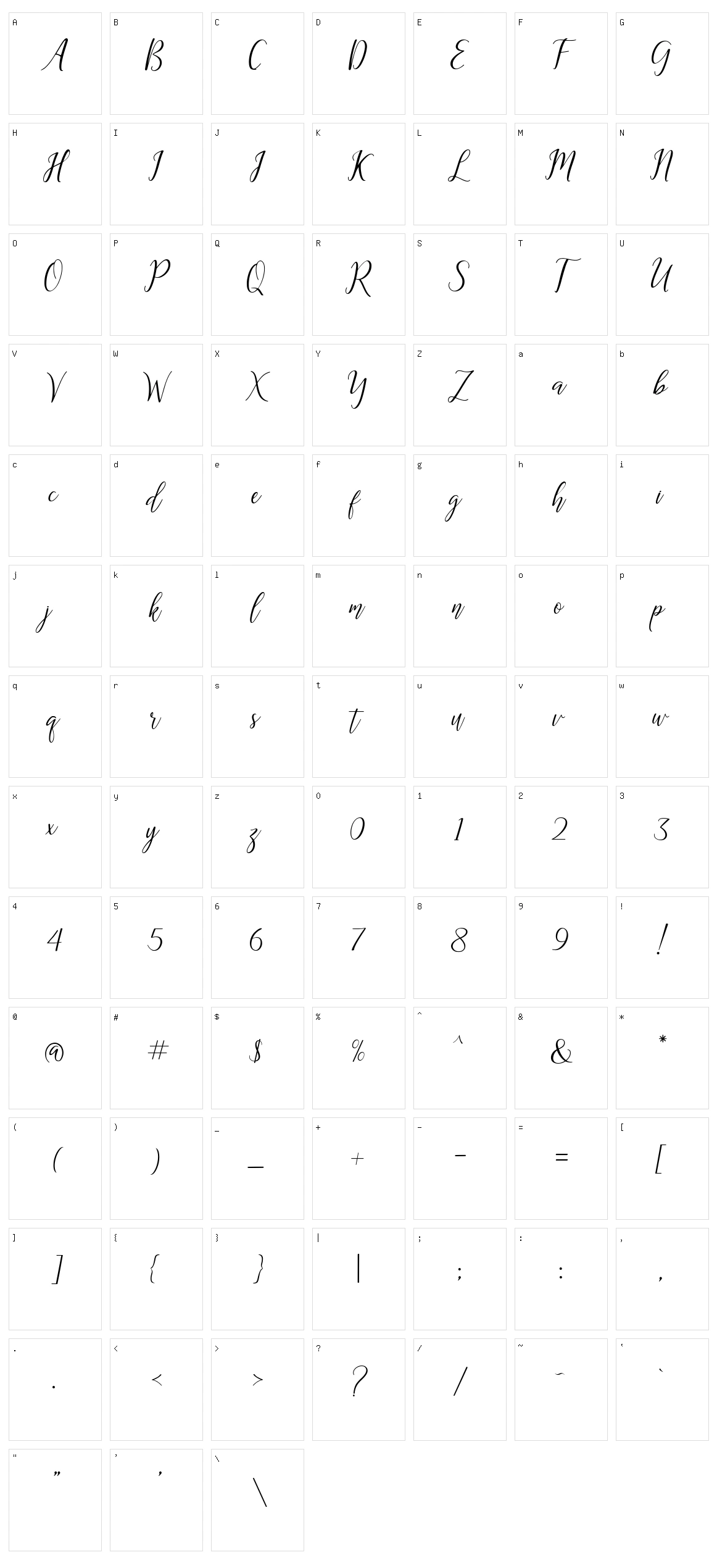 The Dance Signature Character Set