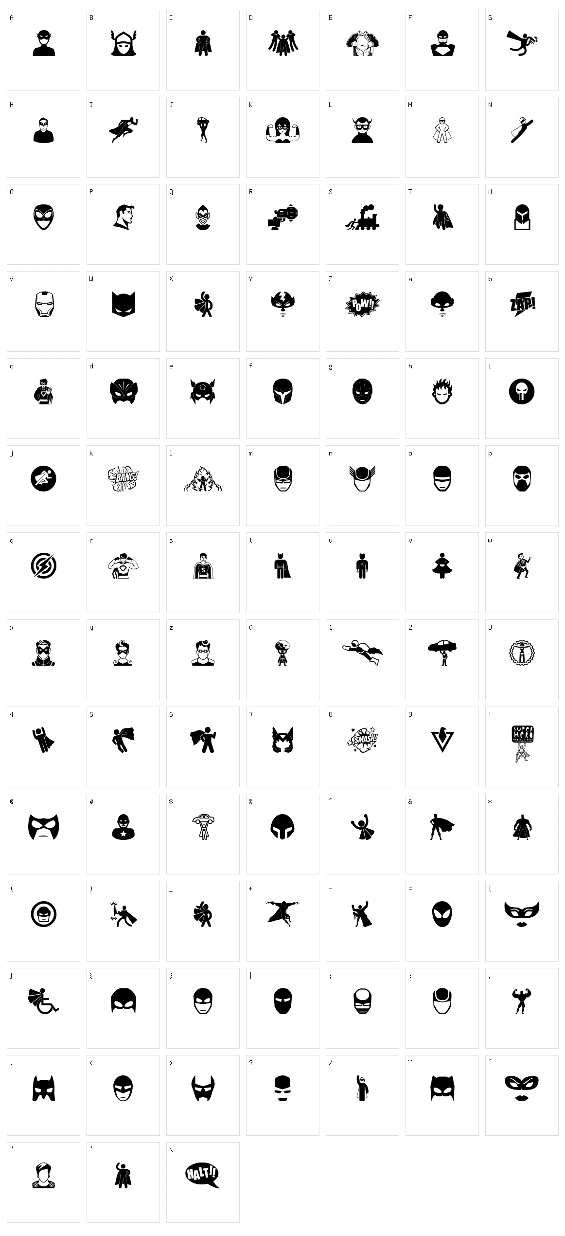 Super Hero Character Set