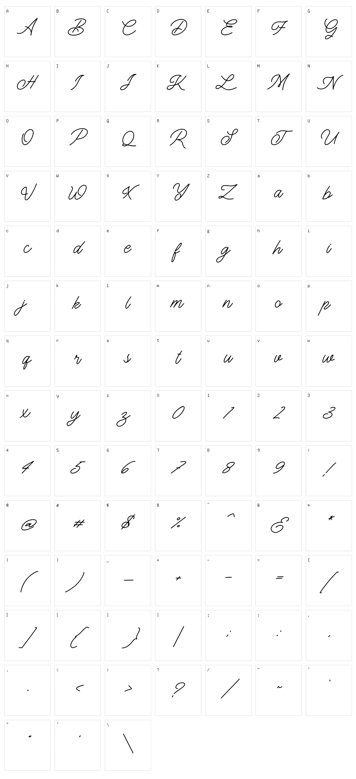 The Gallery Character Set