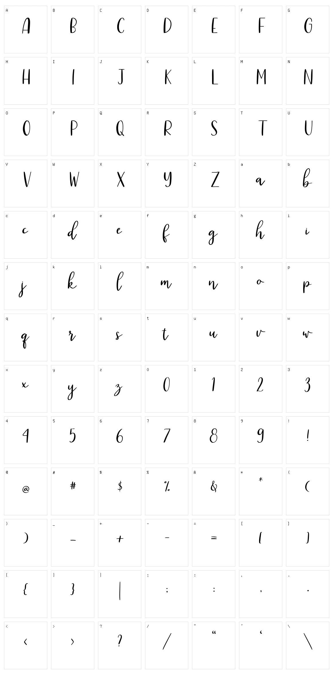 The Gingers Character Set