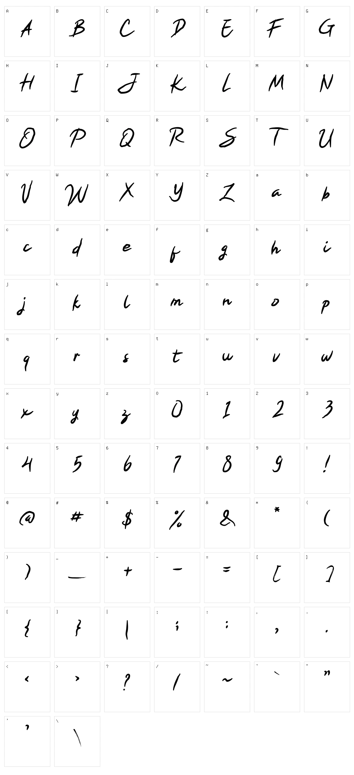 The Hammerstone Character Set