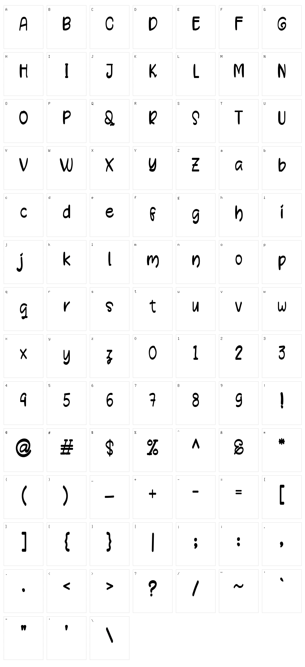 The Lesson Character Set