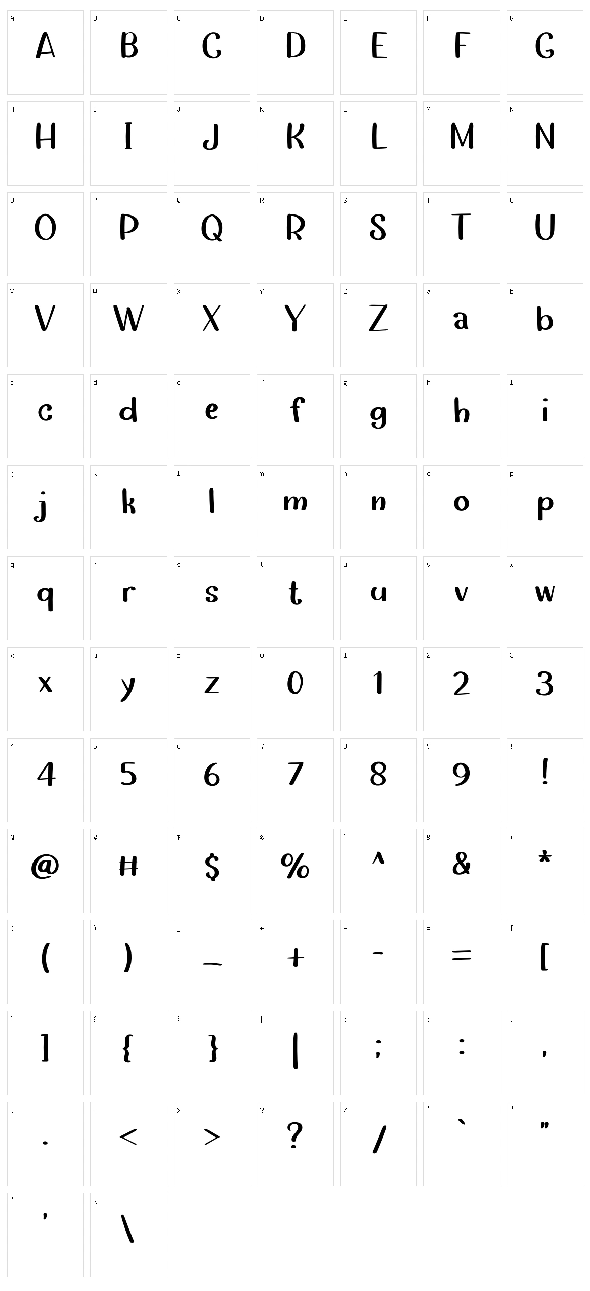 The Monogram Character Set