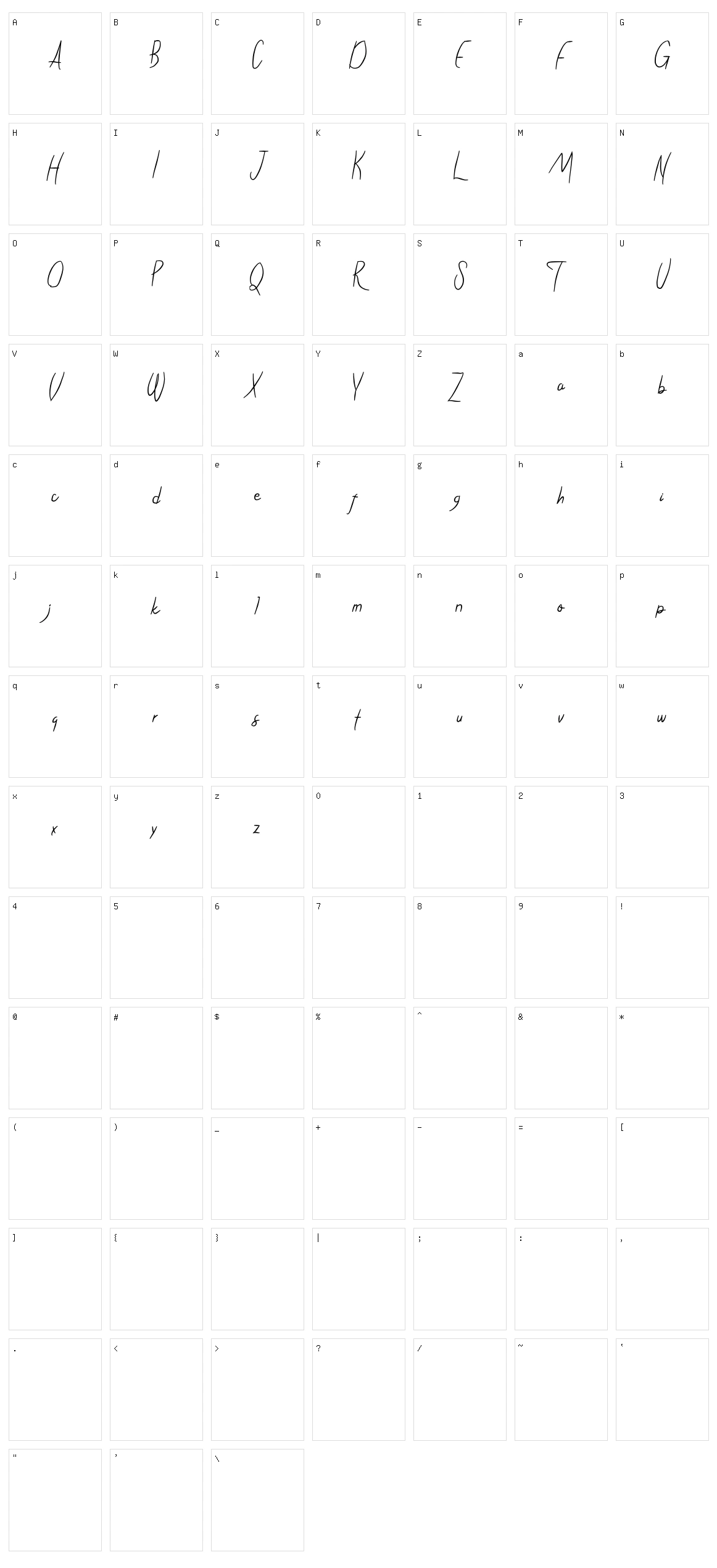 The Quest Character Set