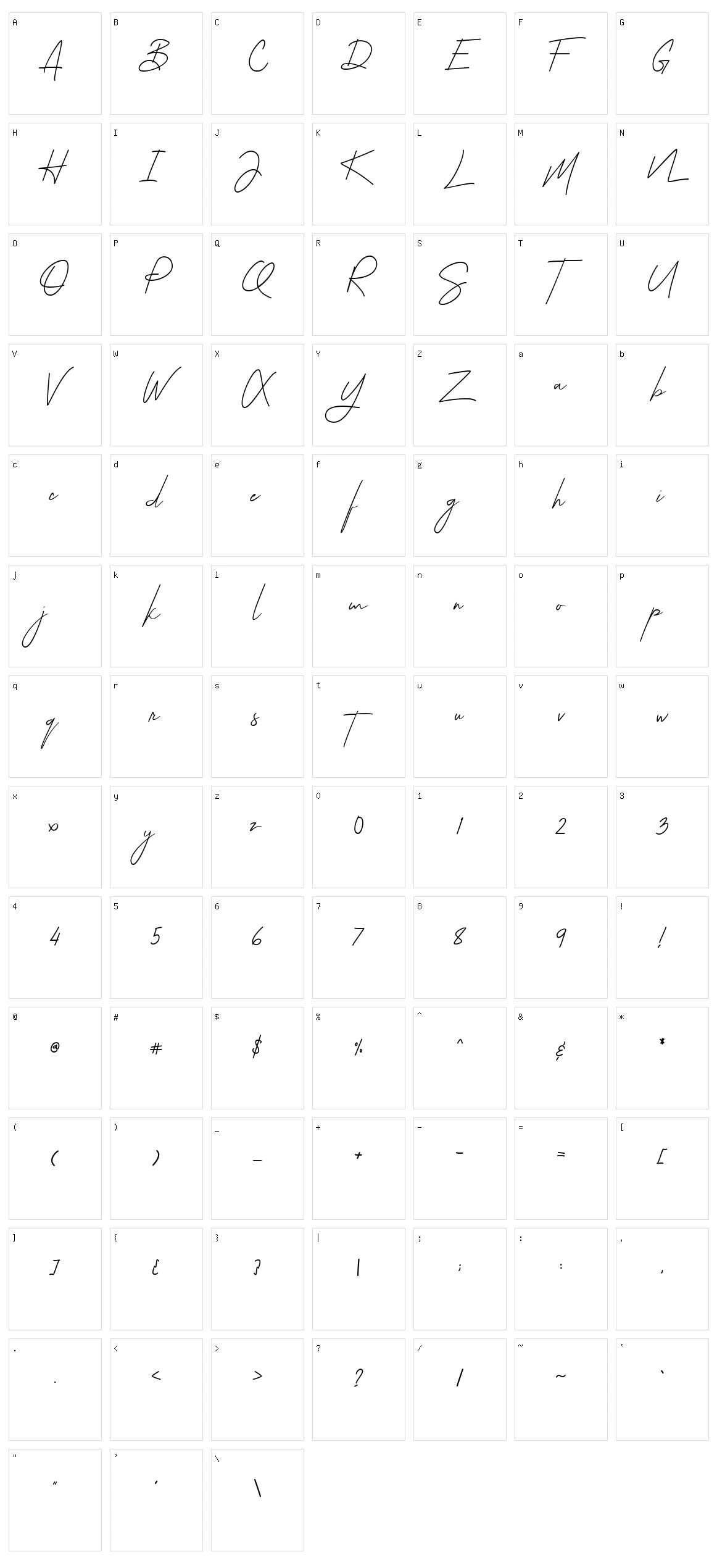 The Samfhang Character Set