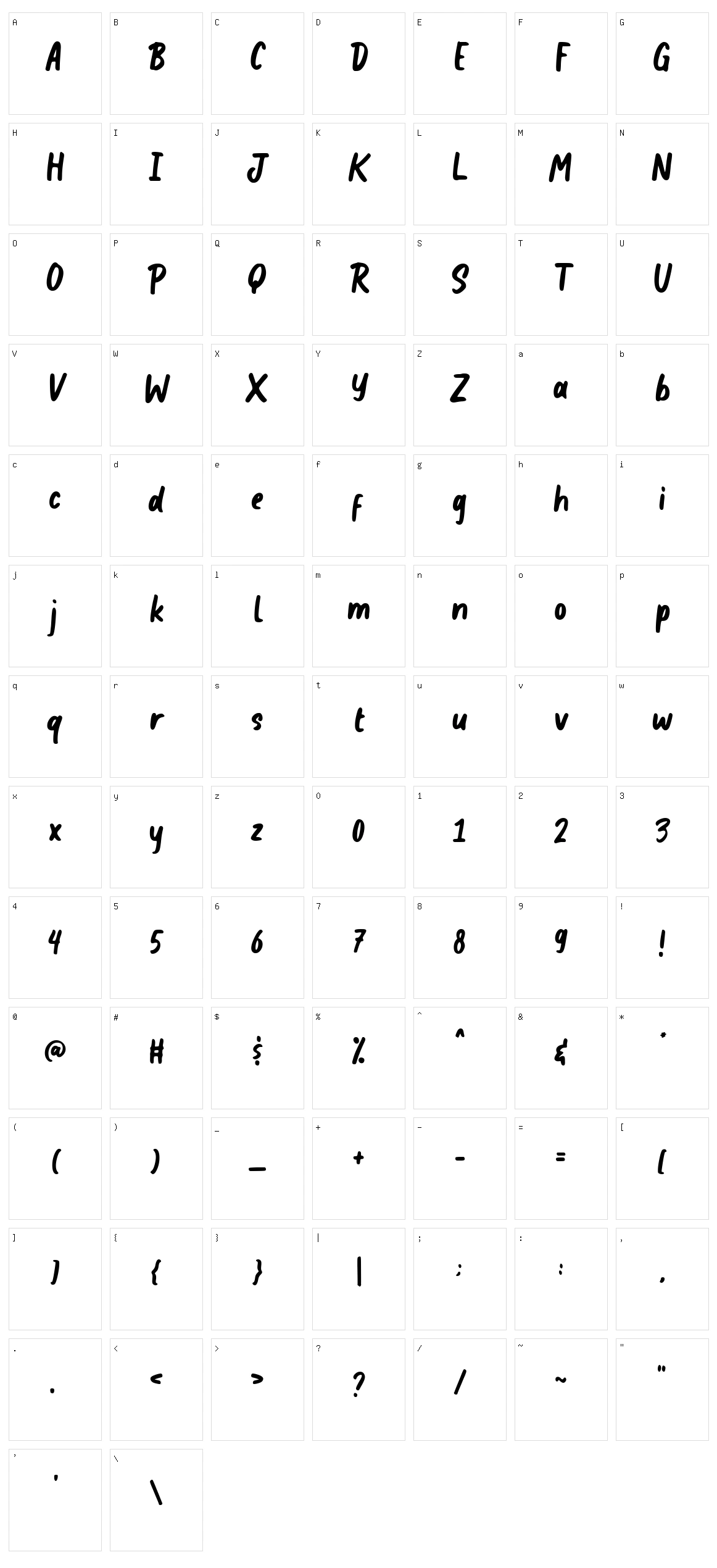 The Snowday Character Set
