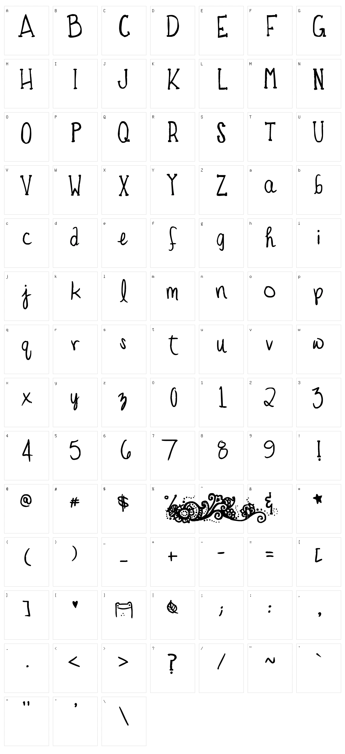 The Toadfrog Character Set