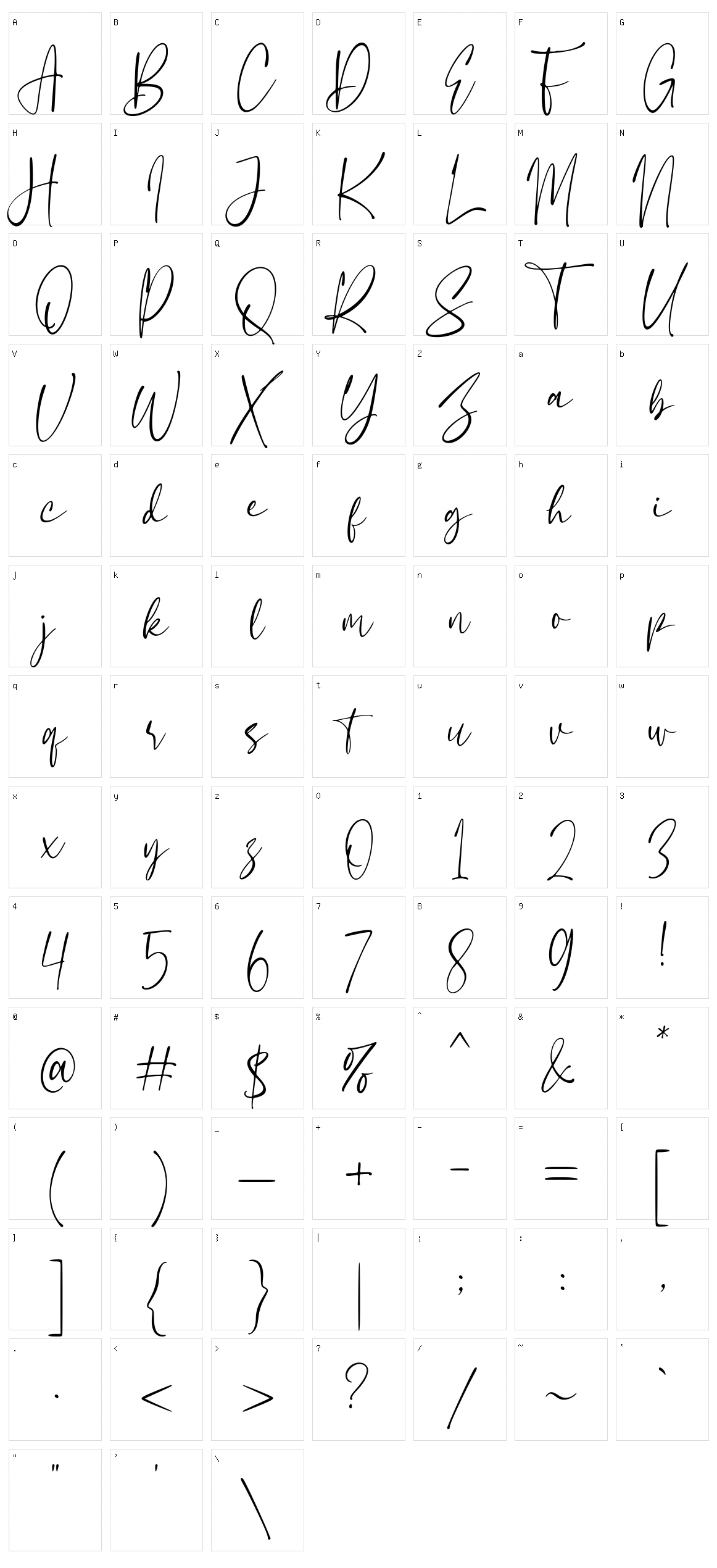 The Whistler Character Set