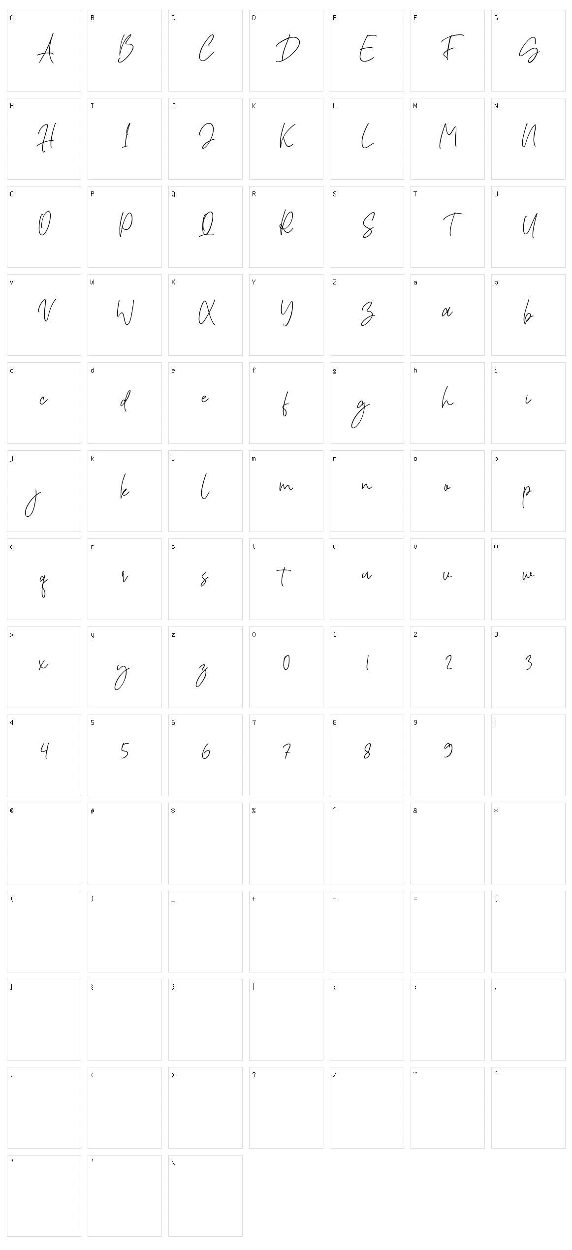 Thunder Shutter Character Set