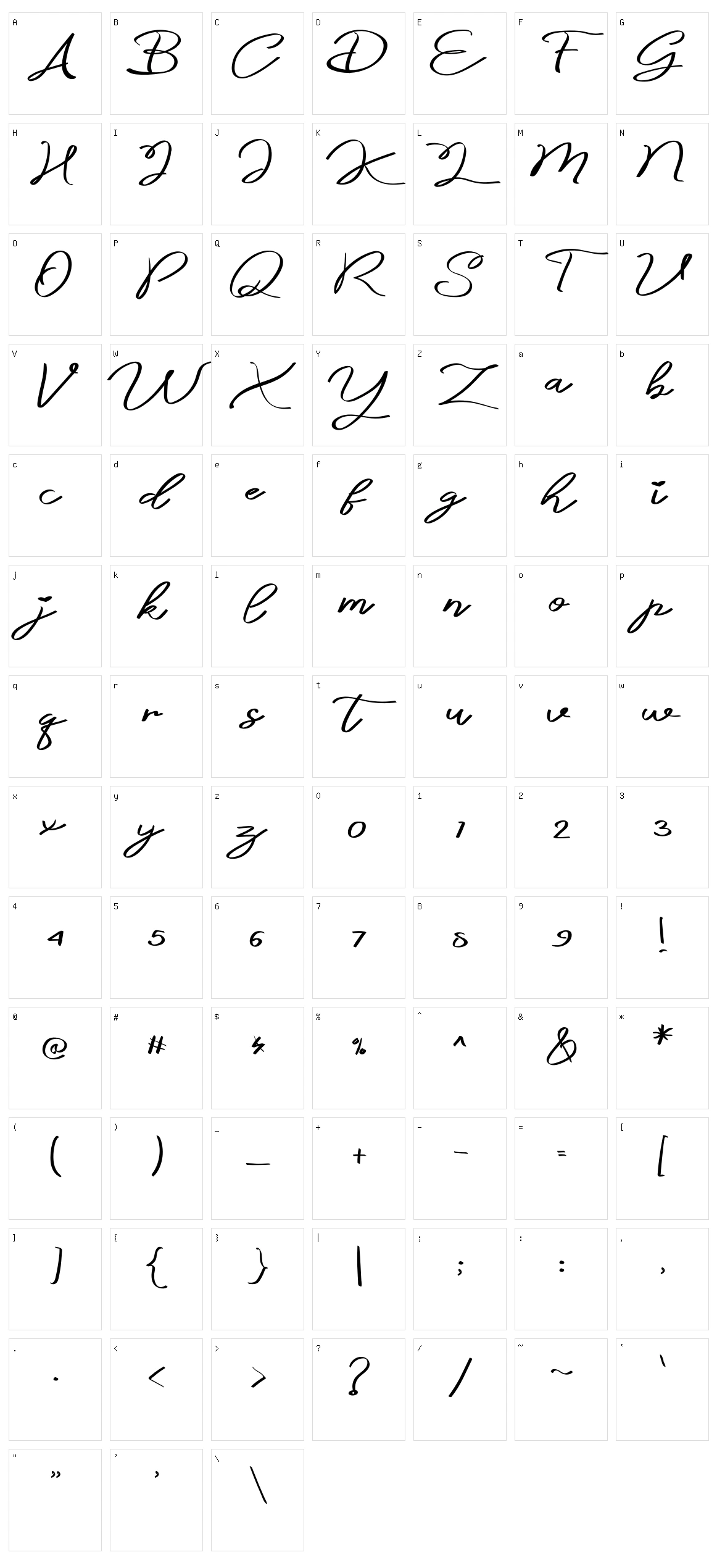 Thursday Morning Character Set