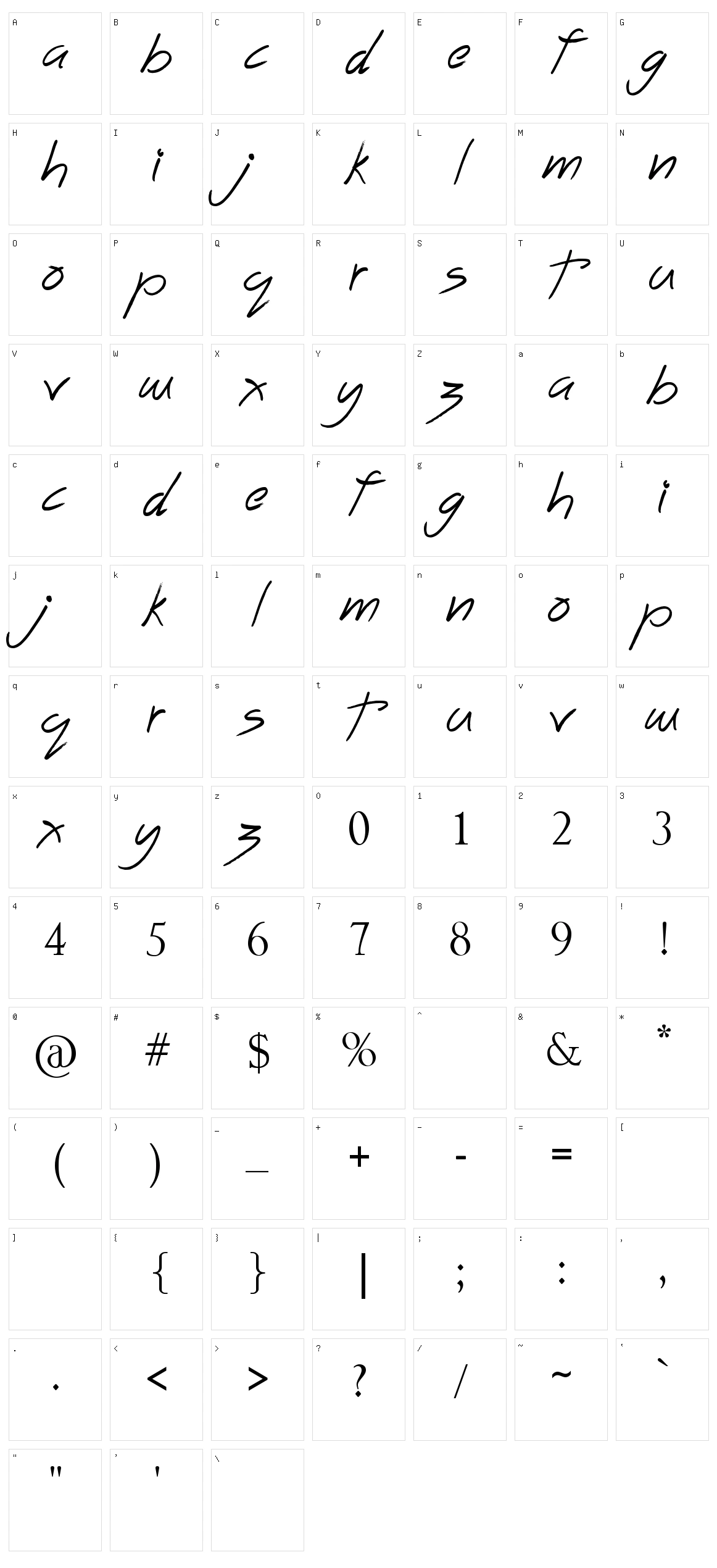 Tims Grocery Store Character Set