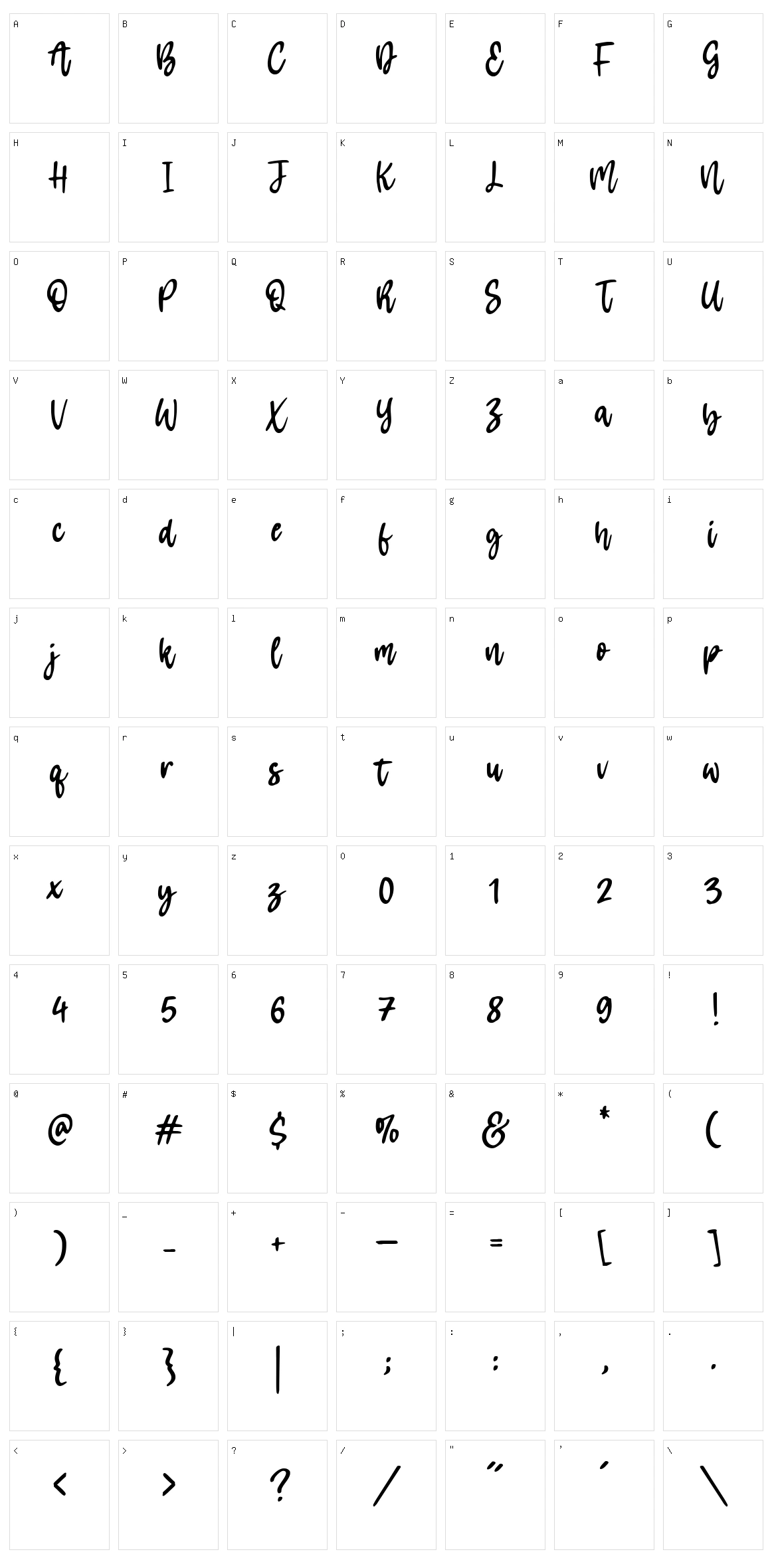 Tropicale Character Set