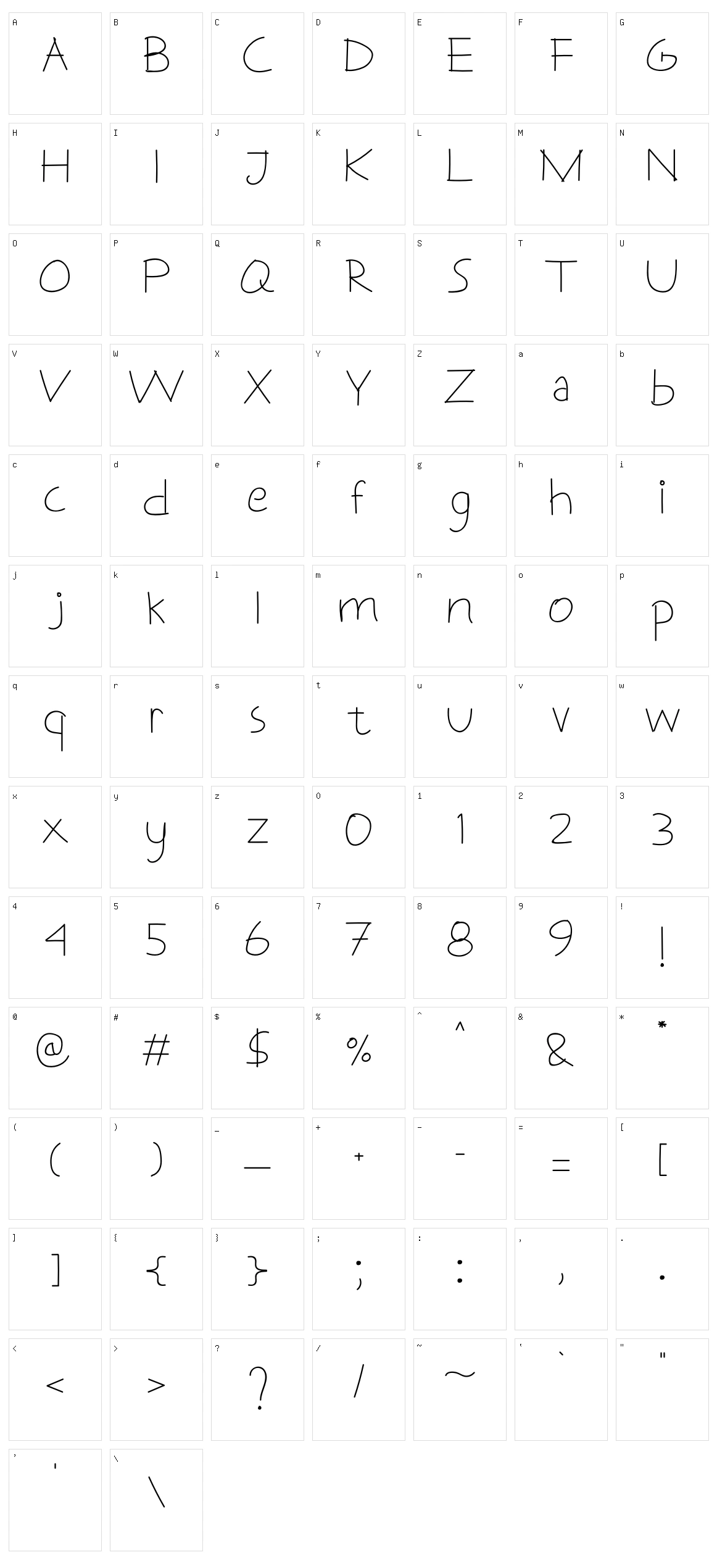 Tulehu Character Set