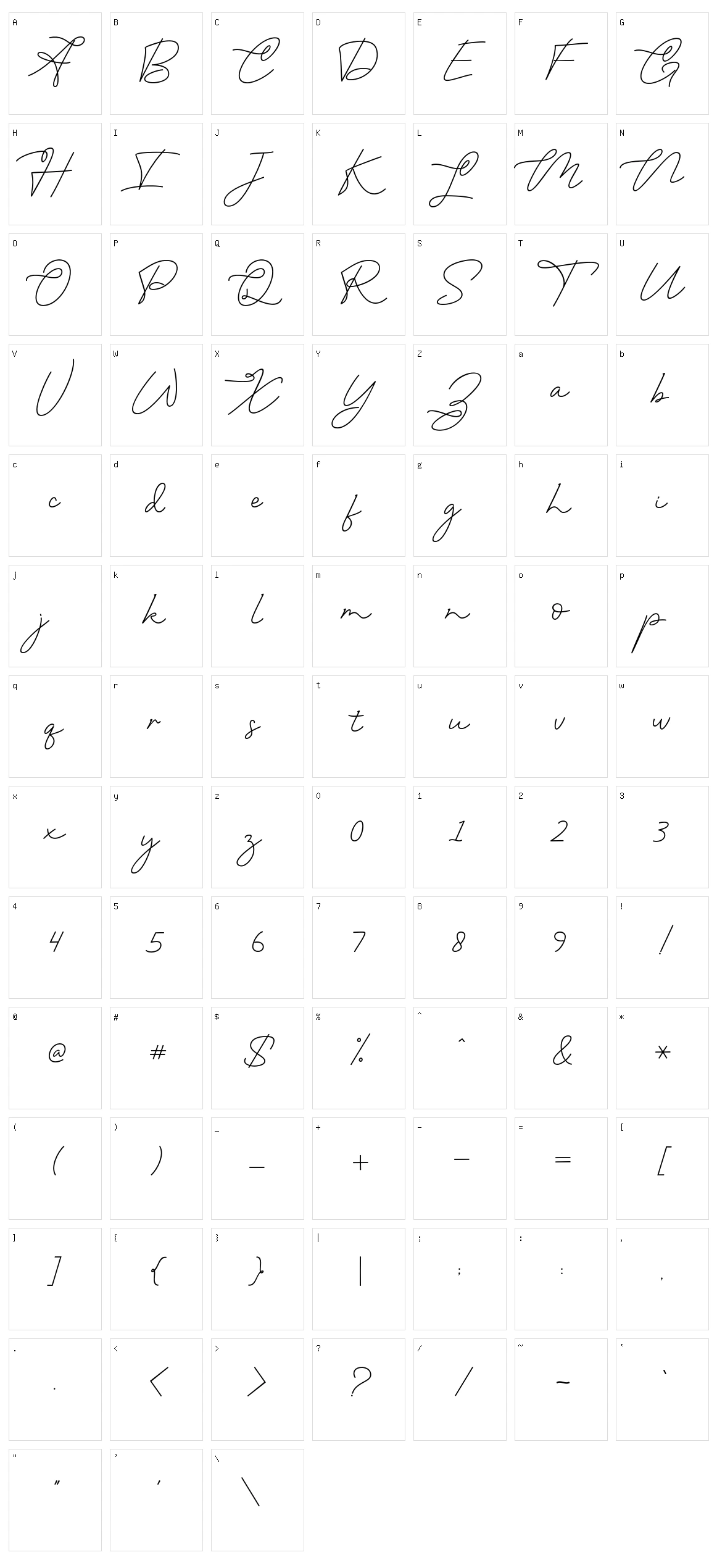 Twenty One Character Set