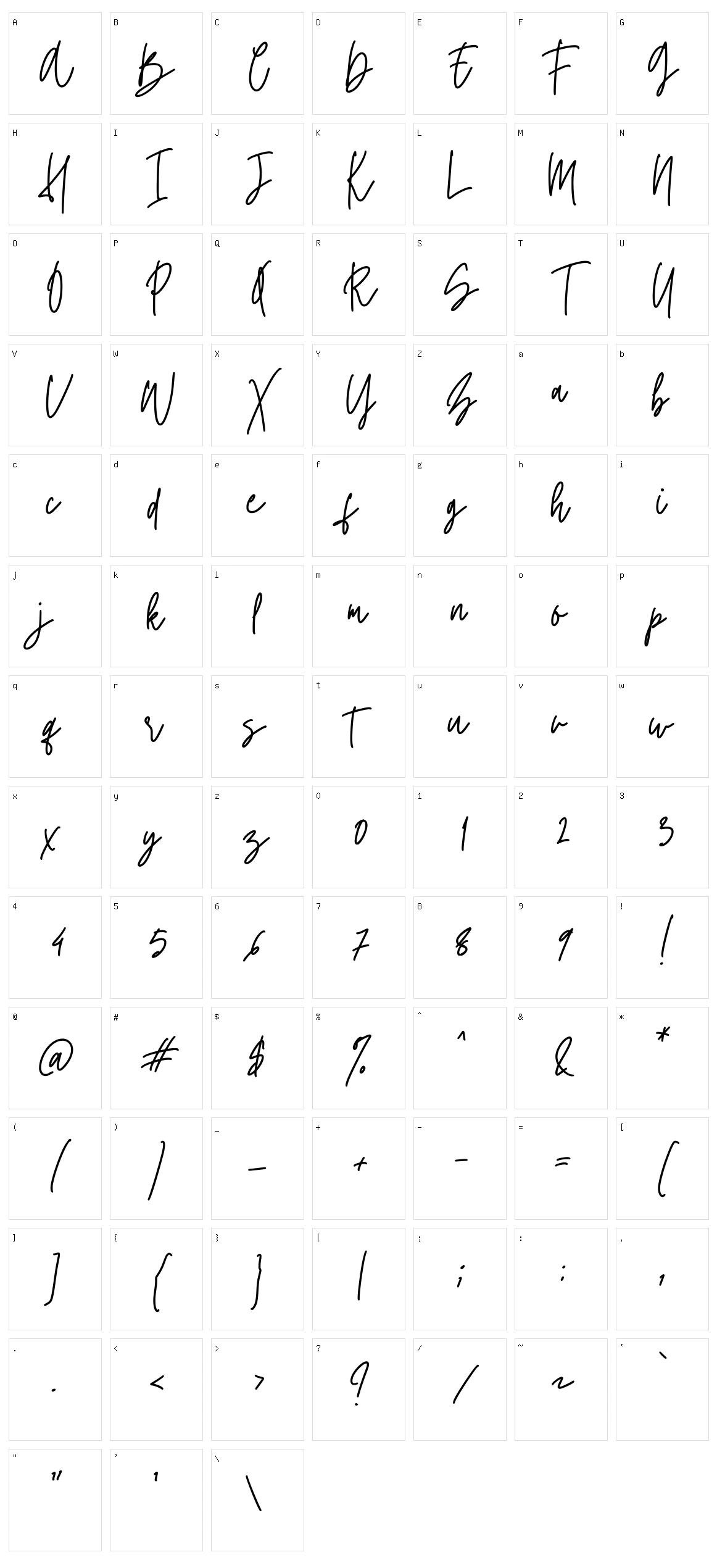 Twister Character Set