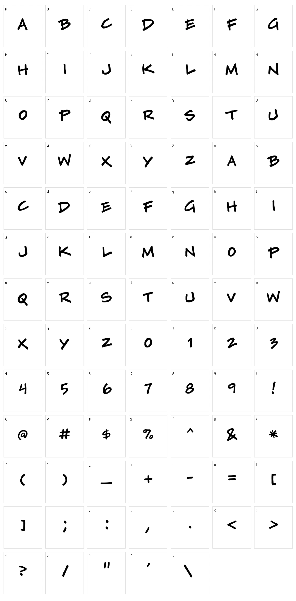 Tylerwolf Character Set