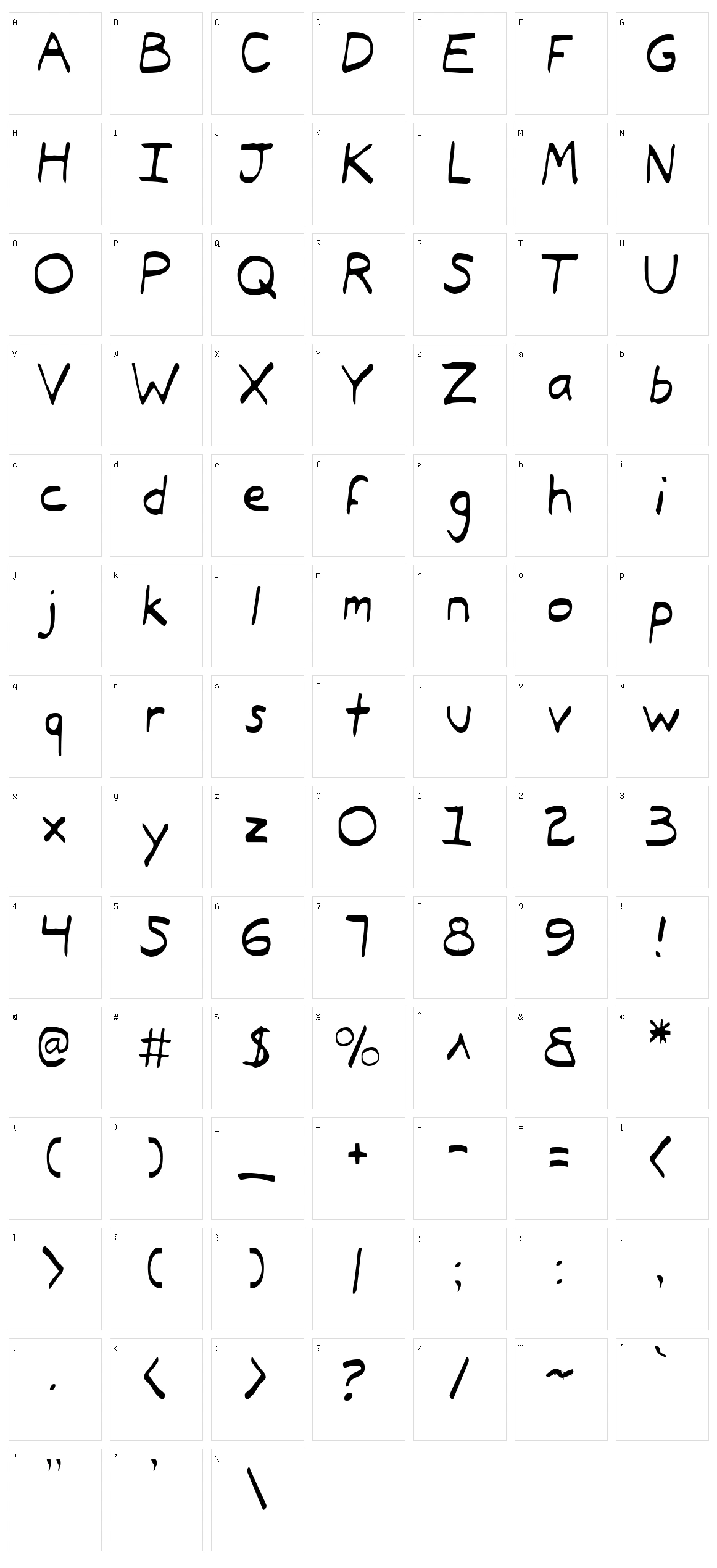 Typeecanoe Character Set