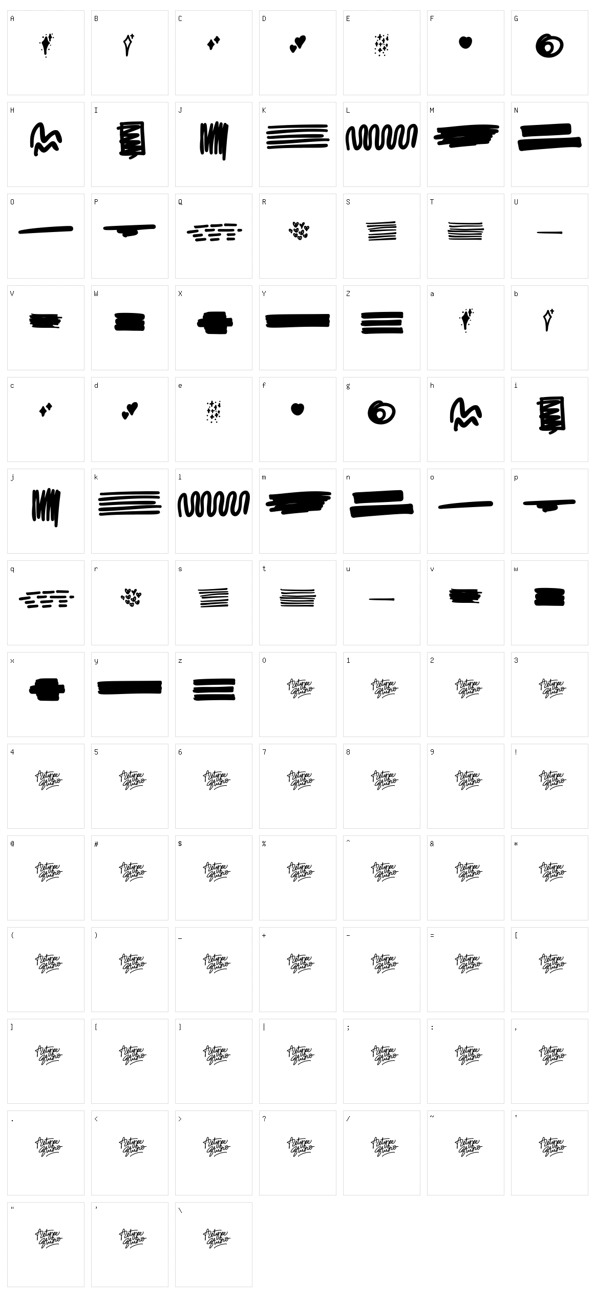 Uncle House Character Set