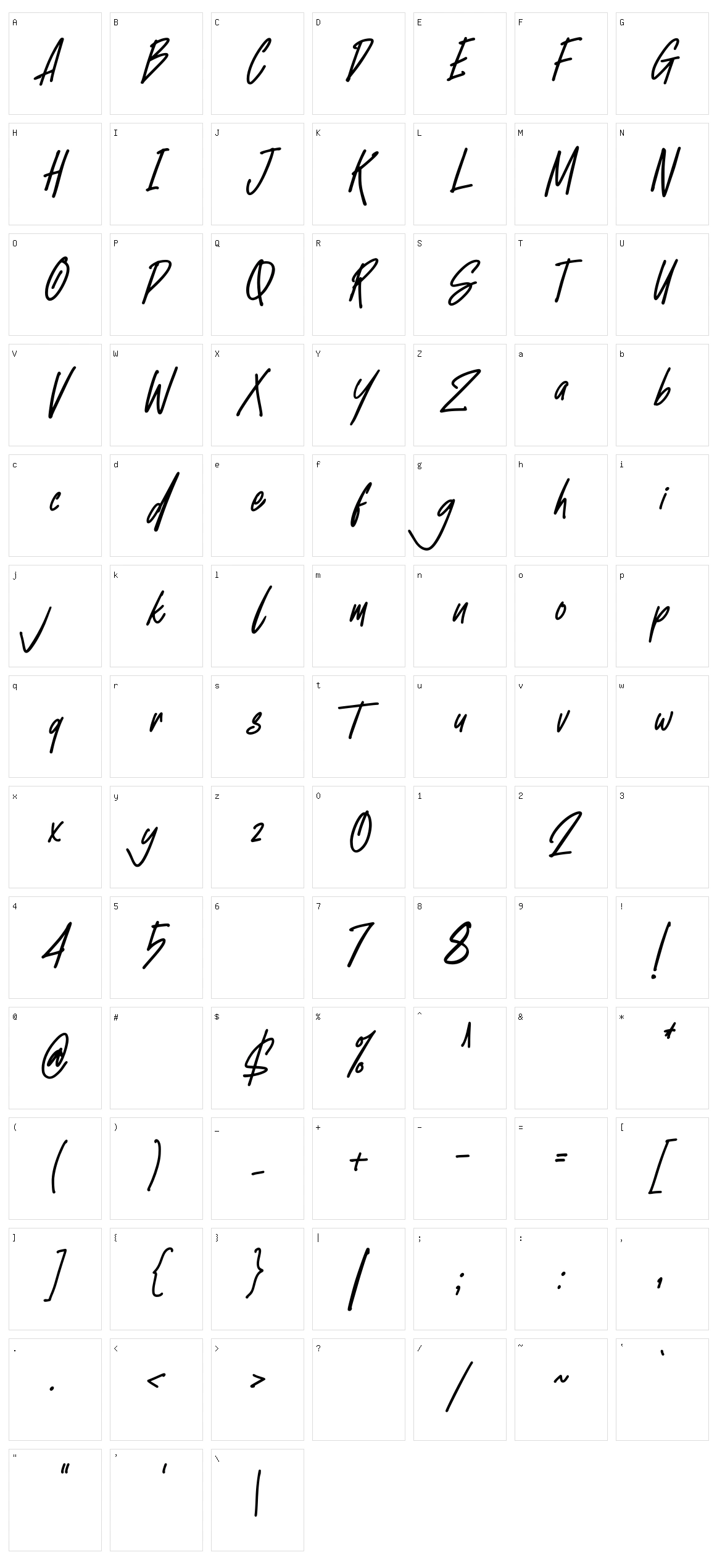 Unofficial Character Set