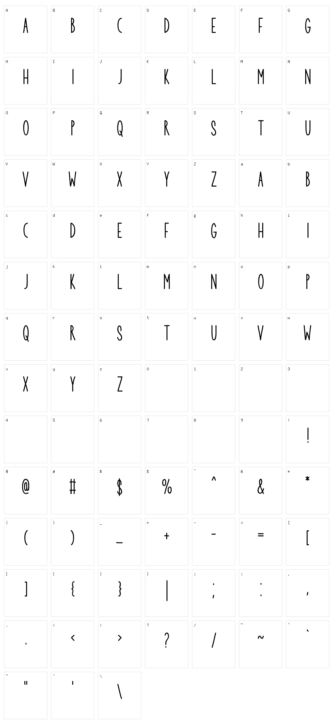 Vacation Planner Character Set